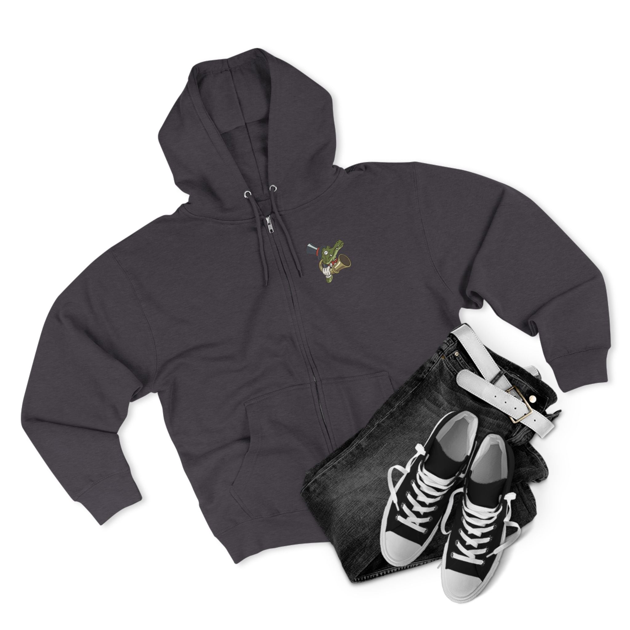 Deaf Crocodile Premium full zip hoodie