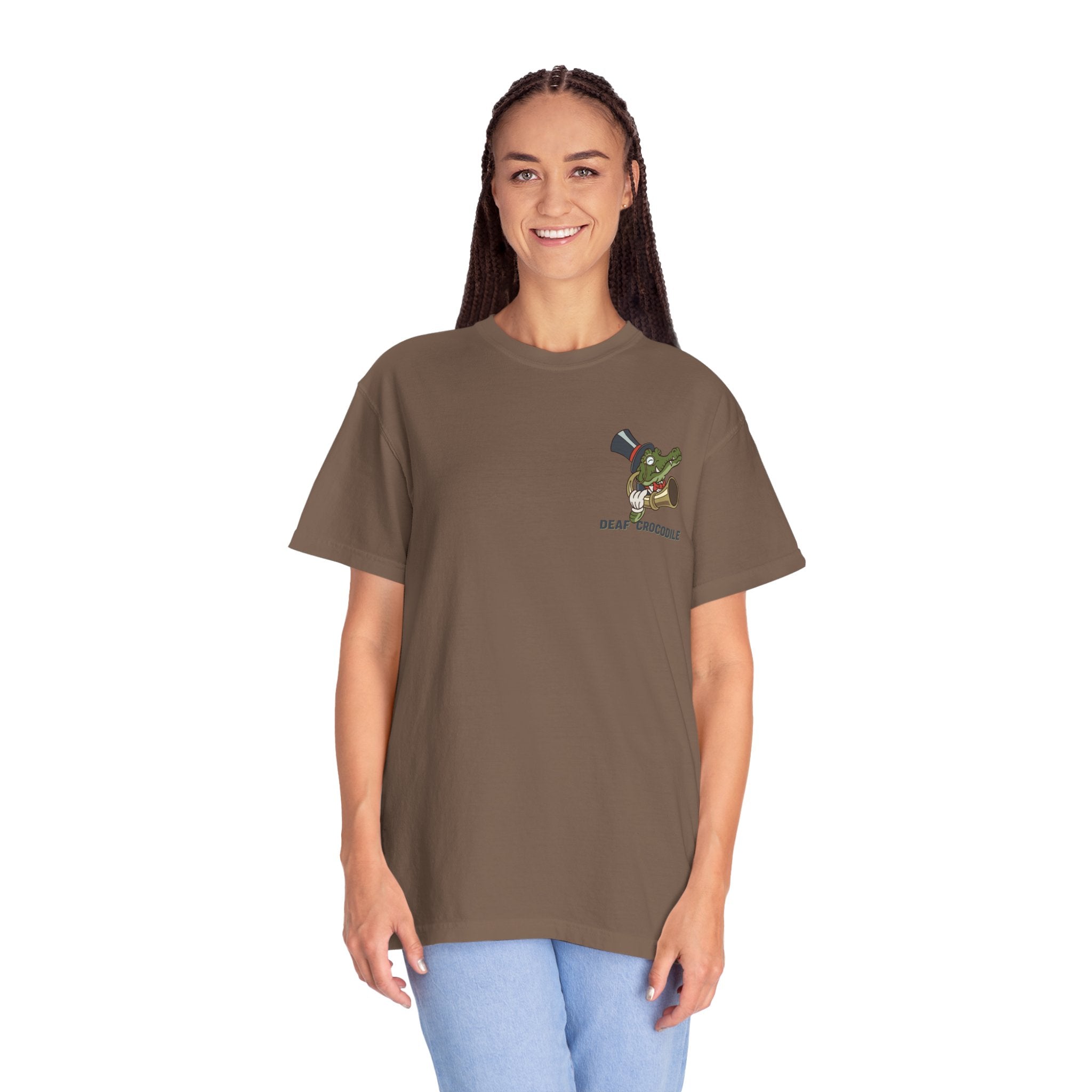 Deaf Crocodile T-Shirt (style A: Bust Logo)