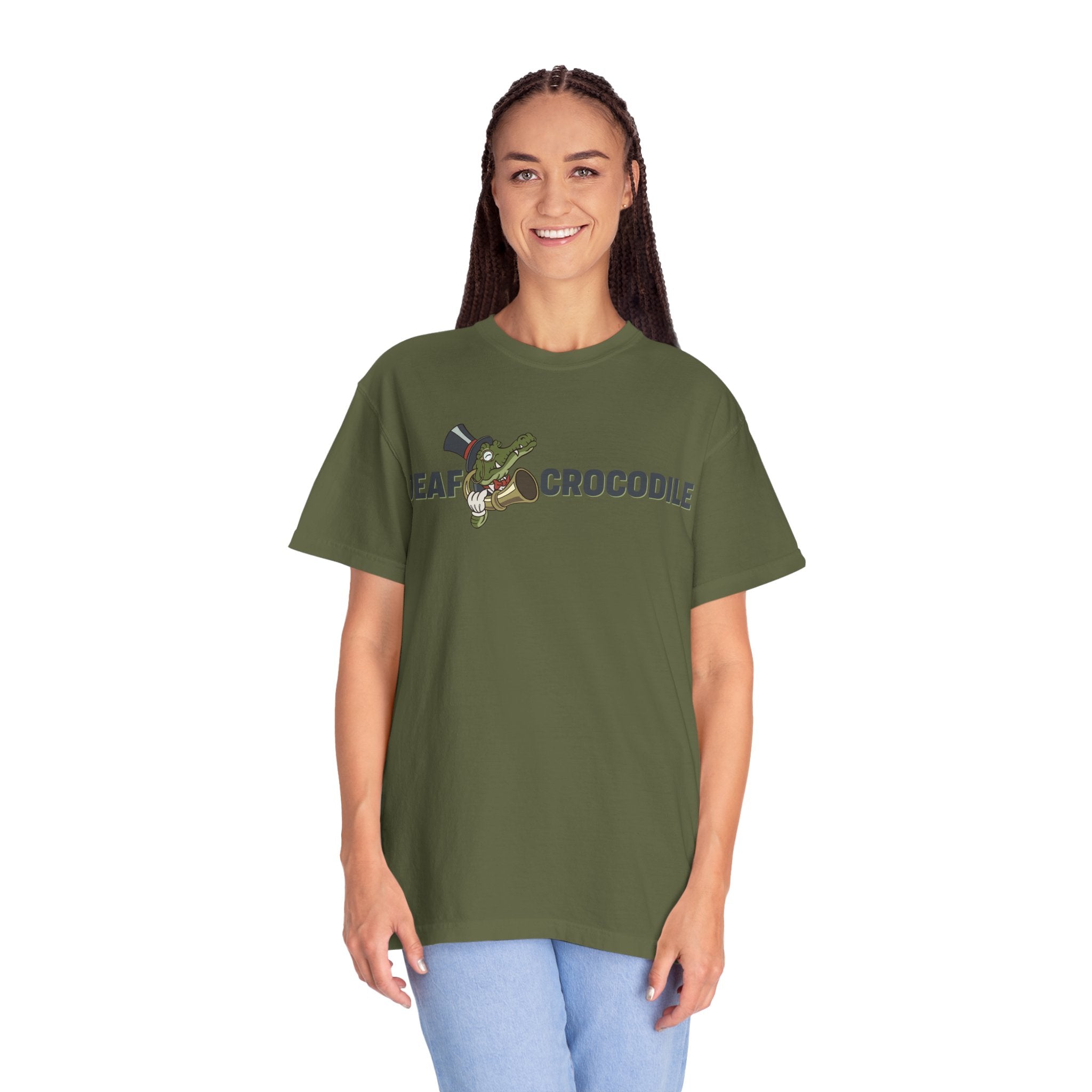 Deaf Crocodile T-Shirt (style B: Full Logo)