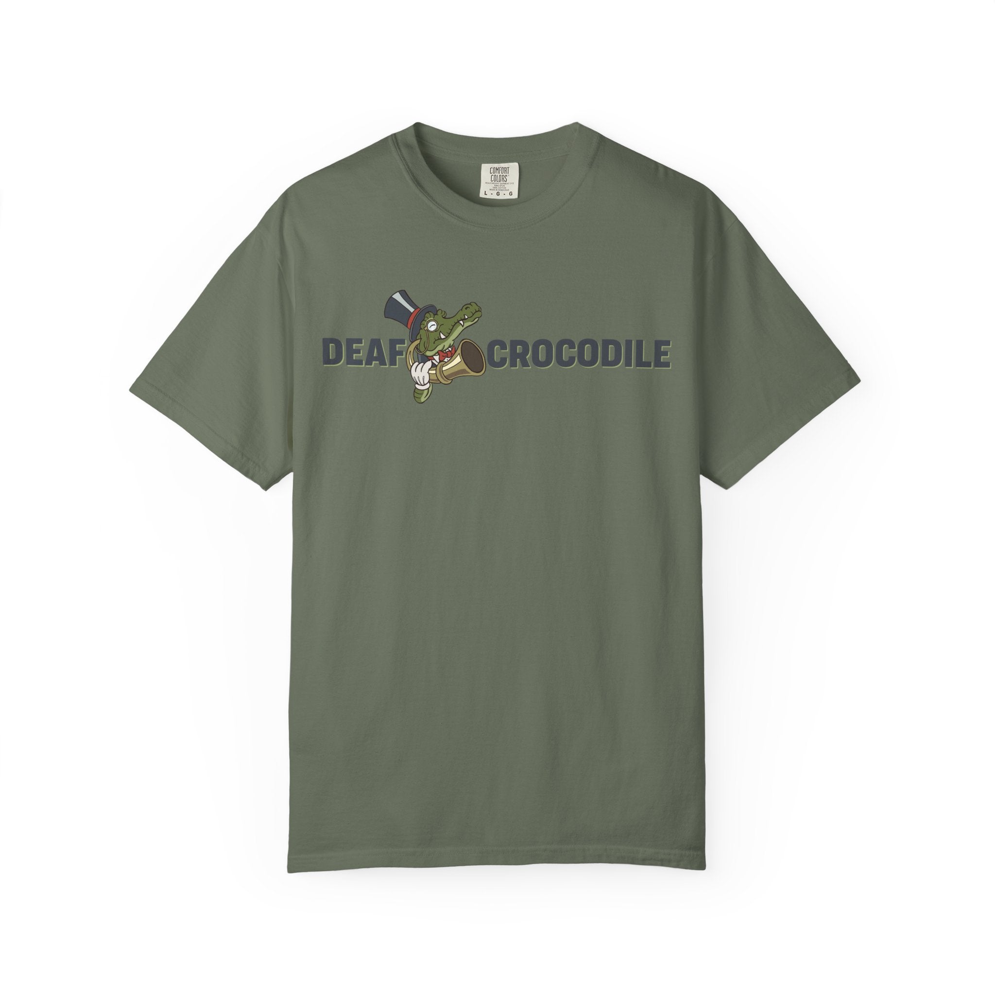 Deaf Crocodile T-Shirt (style B: Full Logo)
