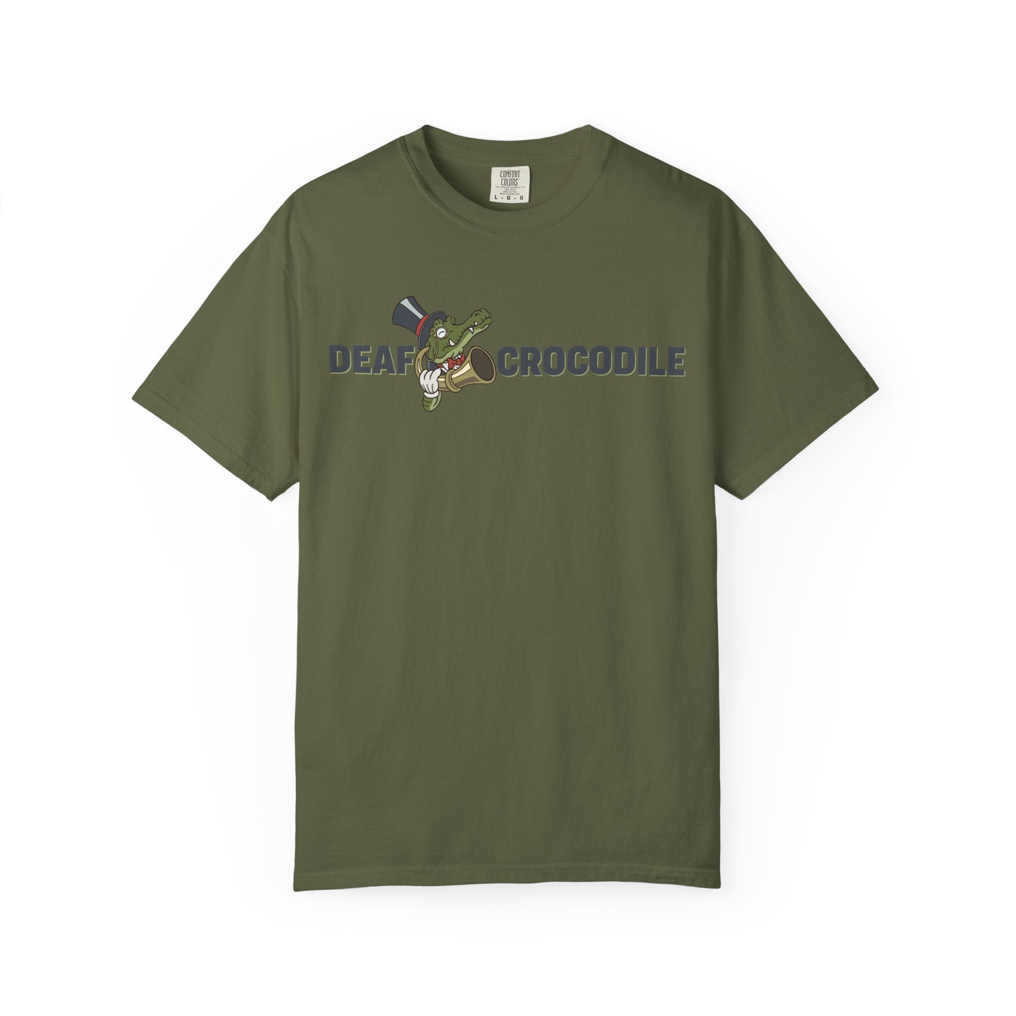 Deaf Crocodile T-Shirt (style B: Full Logo)