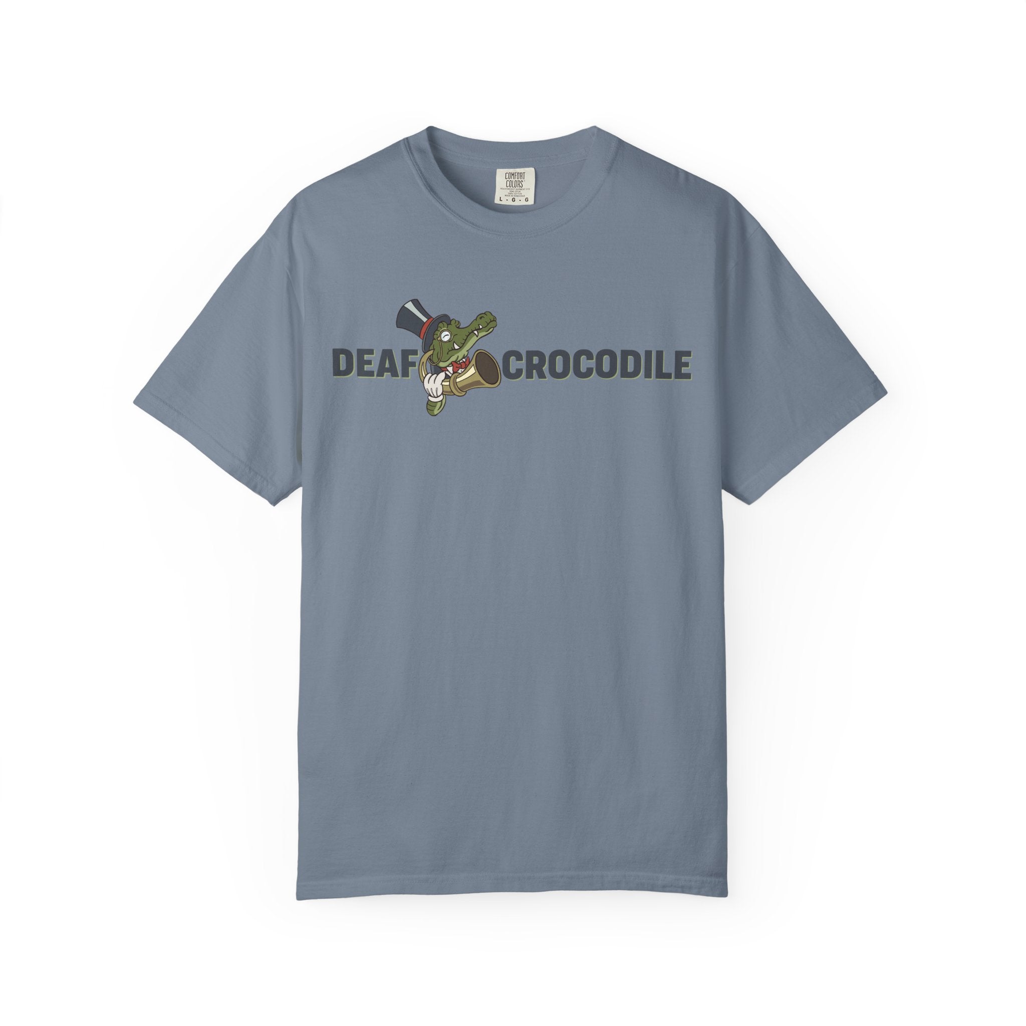 Deaf Crocodile T-Shirt (style B: Full Logo)