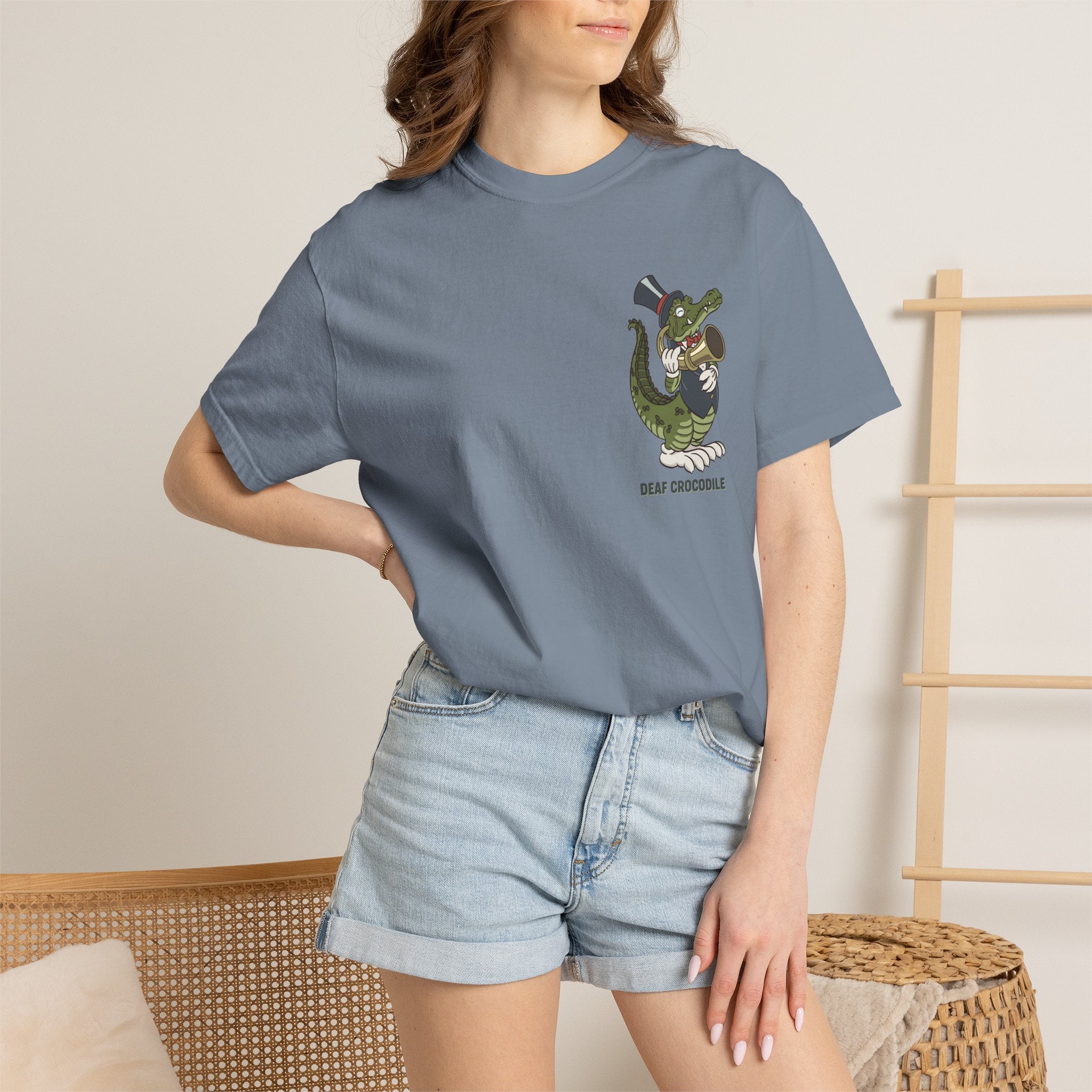 Deaf Crocodile T-Shirt (style C: Full Romero)