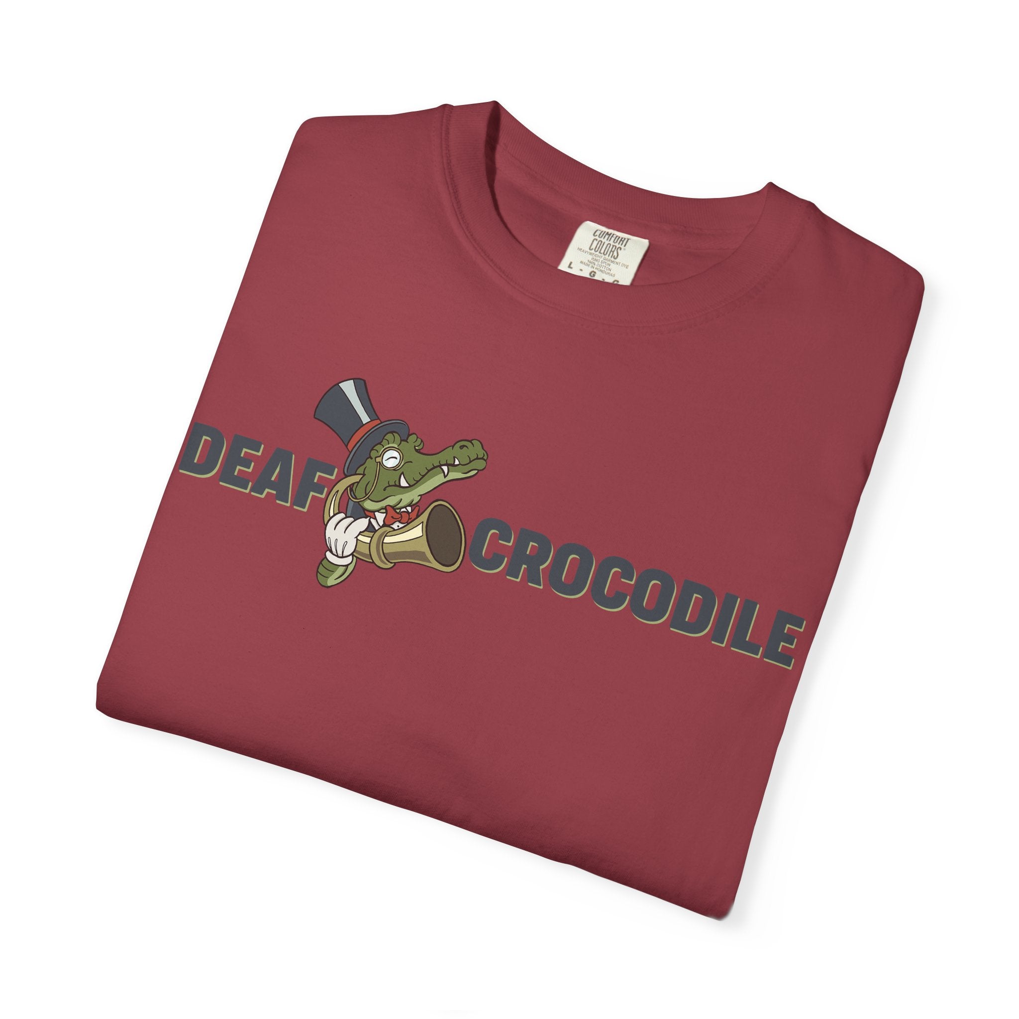 Deaf Crocodile T-Shirt (style B: Full Logo)