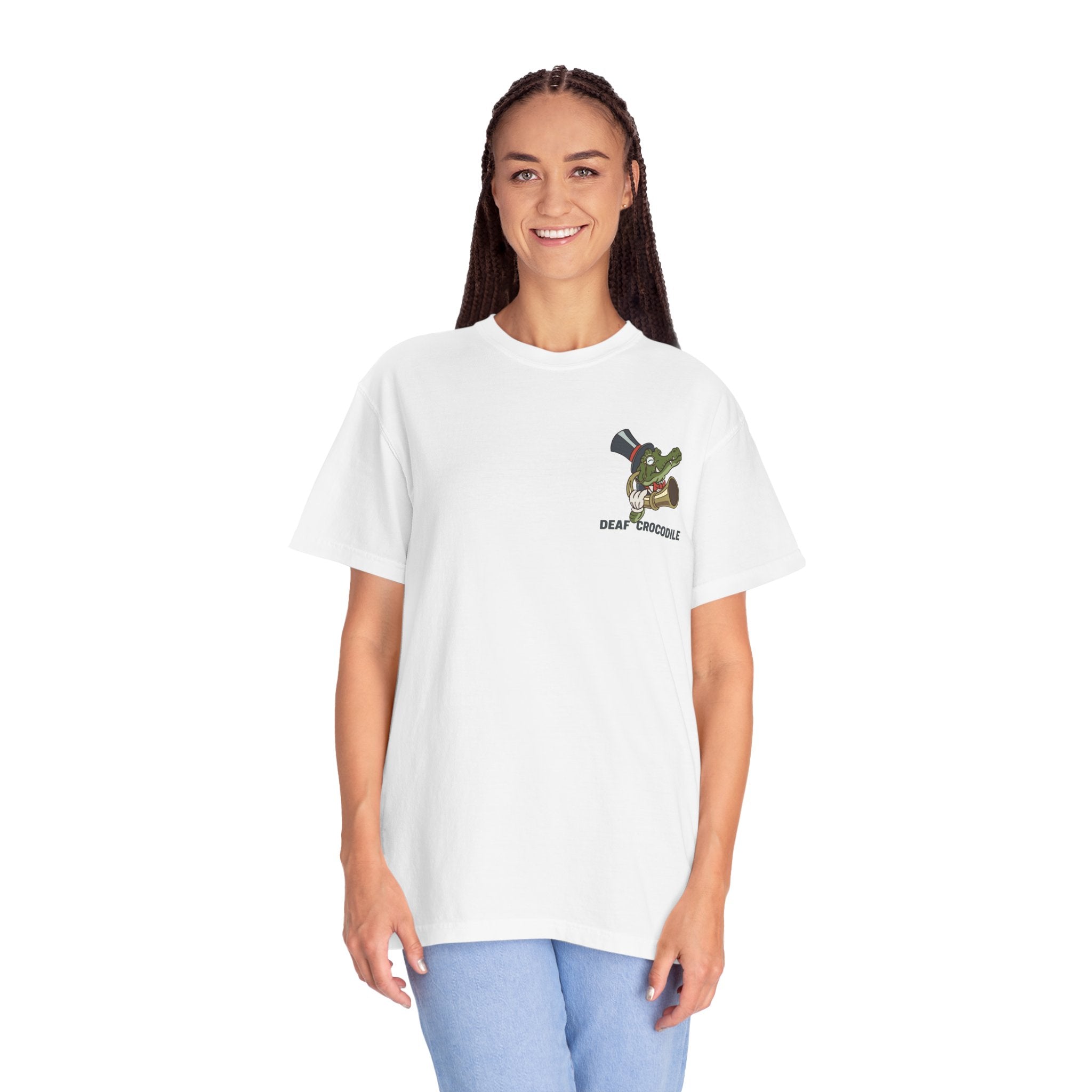 Deaf Crocodile T-Shirt (style A: Bust Logo)