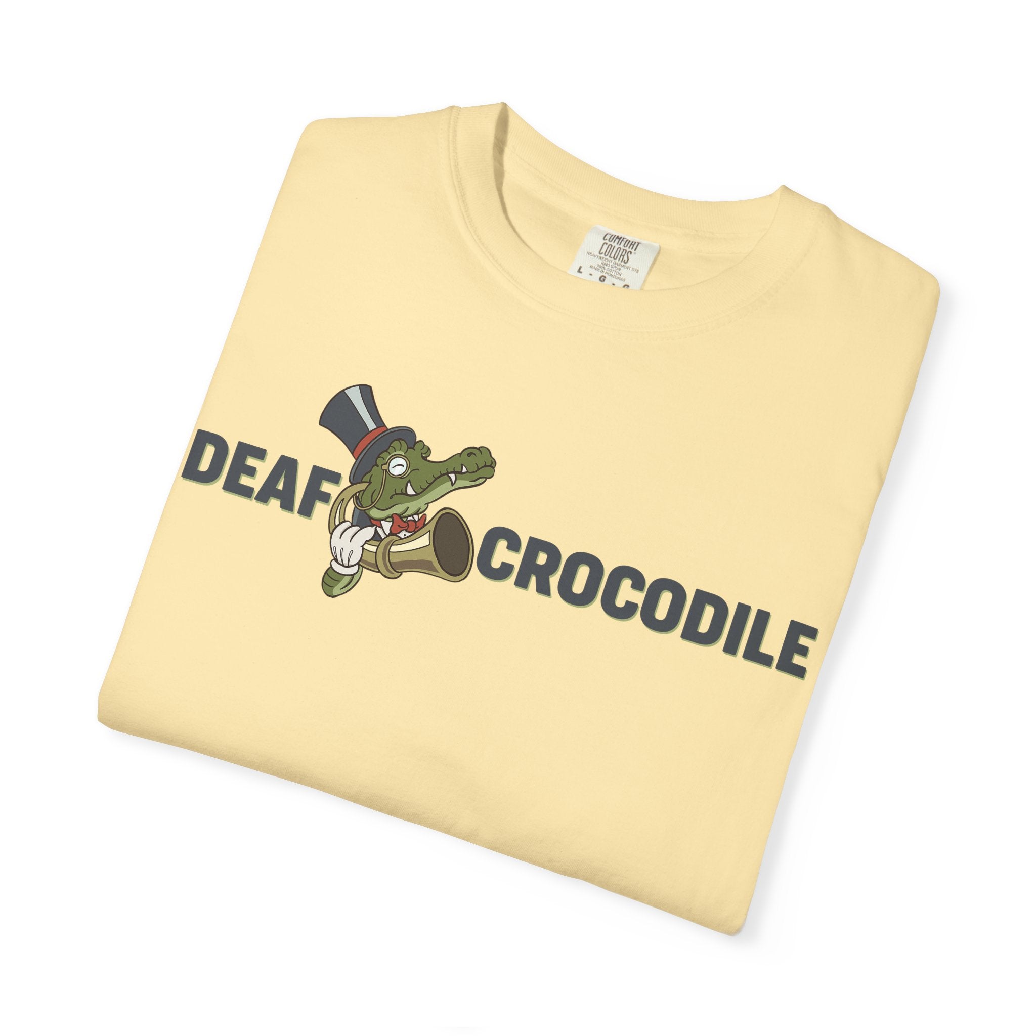 Deaf Crocodile T-Shirt (style B: Full Logo)