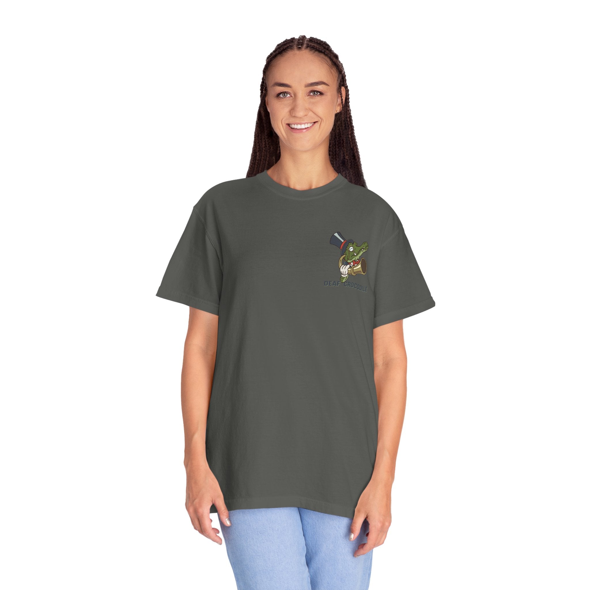 Deaf Crocodile T-Shirt (style A: Bust Logo)