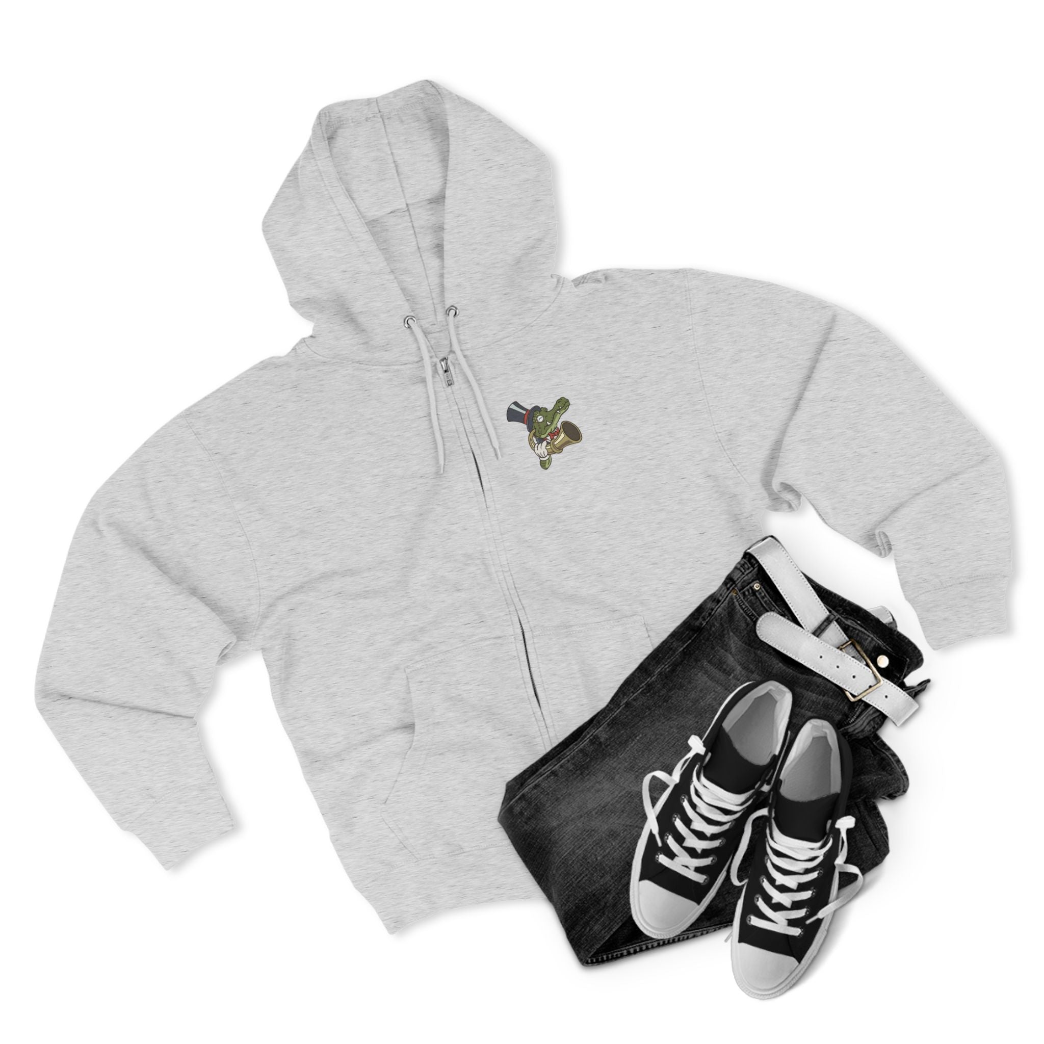 Deaf Crocodile Premium full zip hoodie