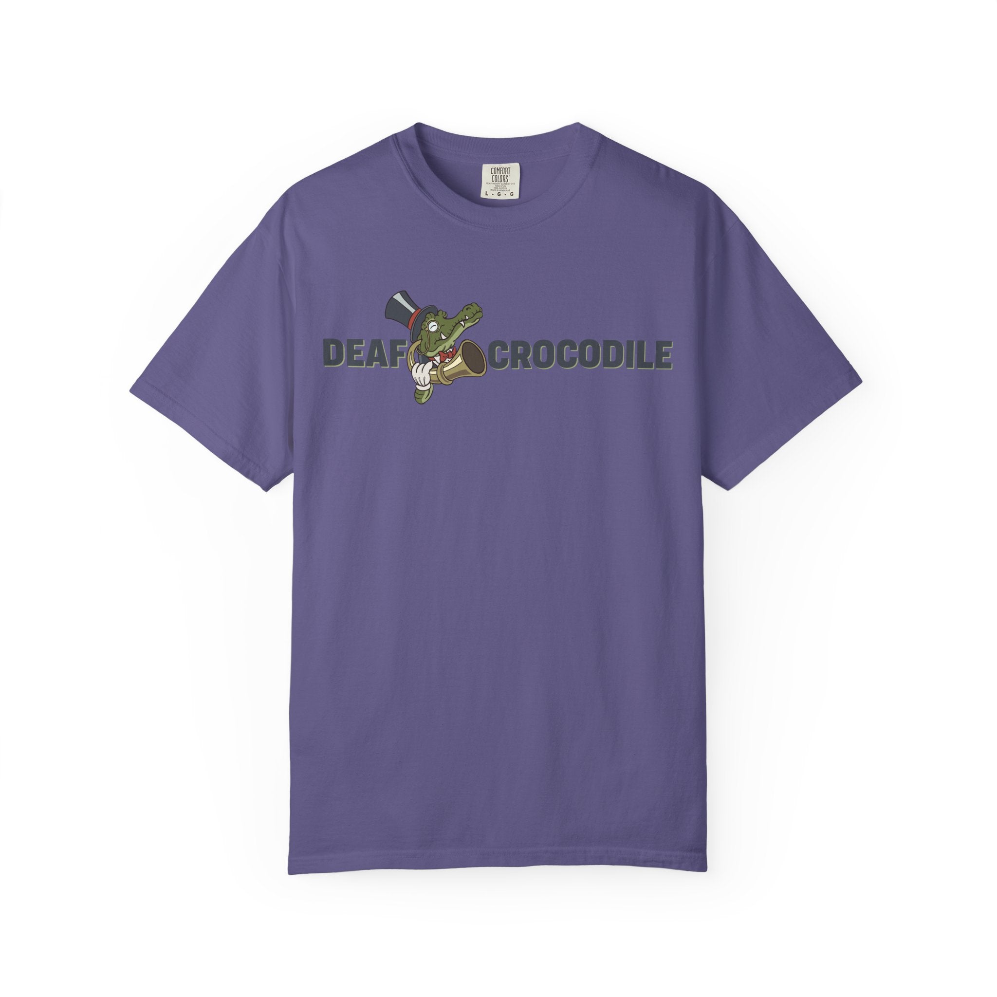 Deaf Crocodile T-Shirt (style B: Full Logo)