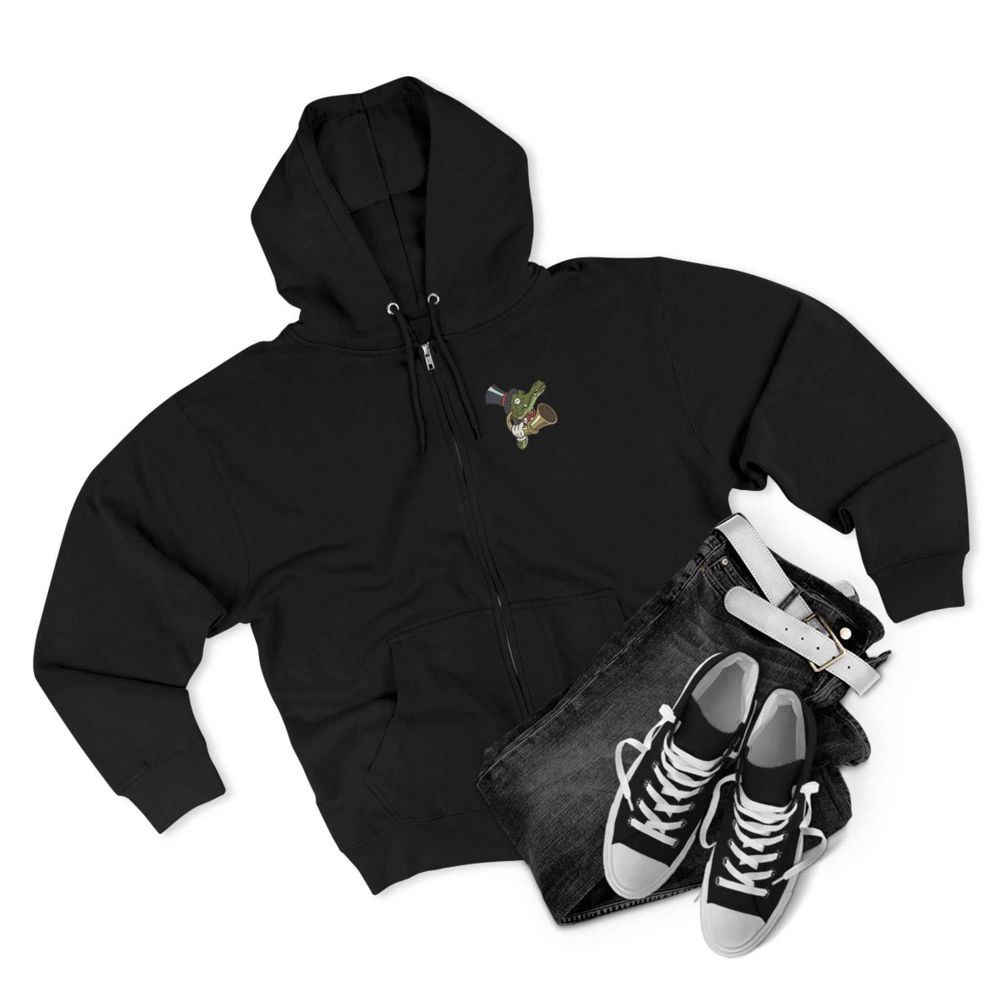 Deaf Crocodile Premium full zip hoodie