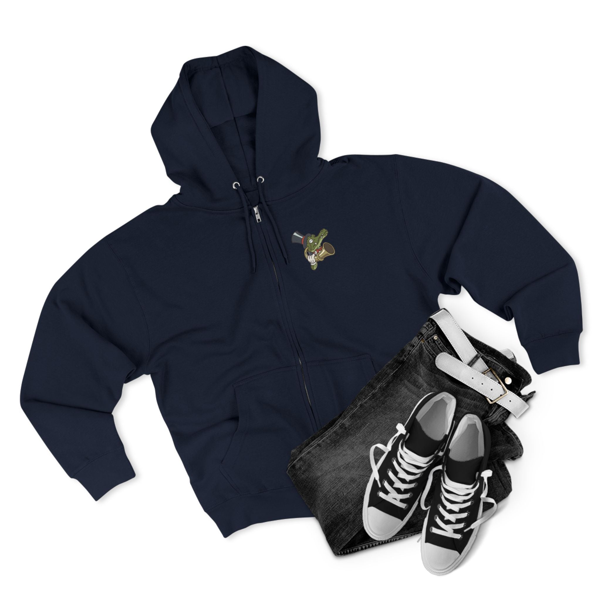 Deaf Crocodile Premium full zip hoodie
