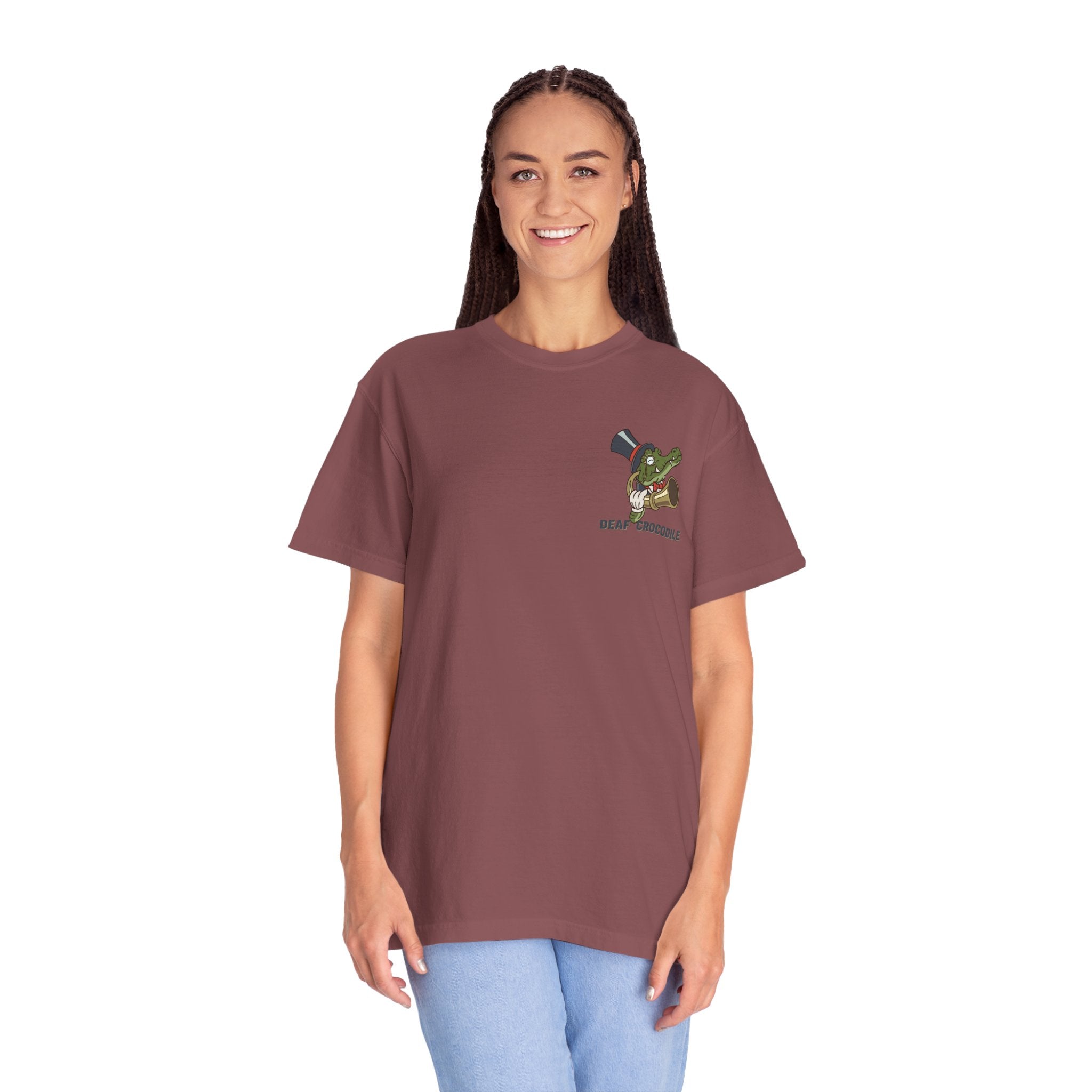 Deaf Crocodile T-Shirt (style A: Bust Logo)