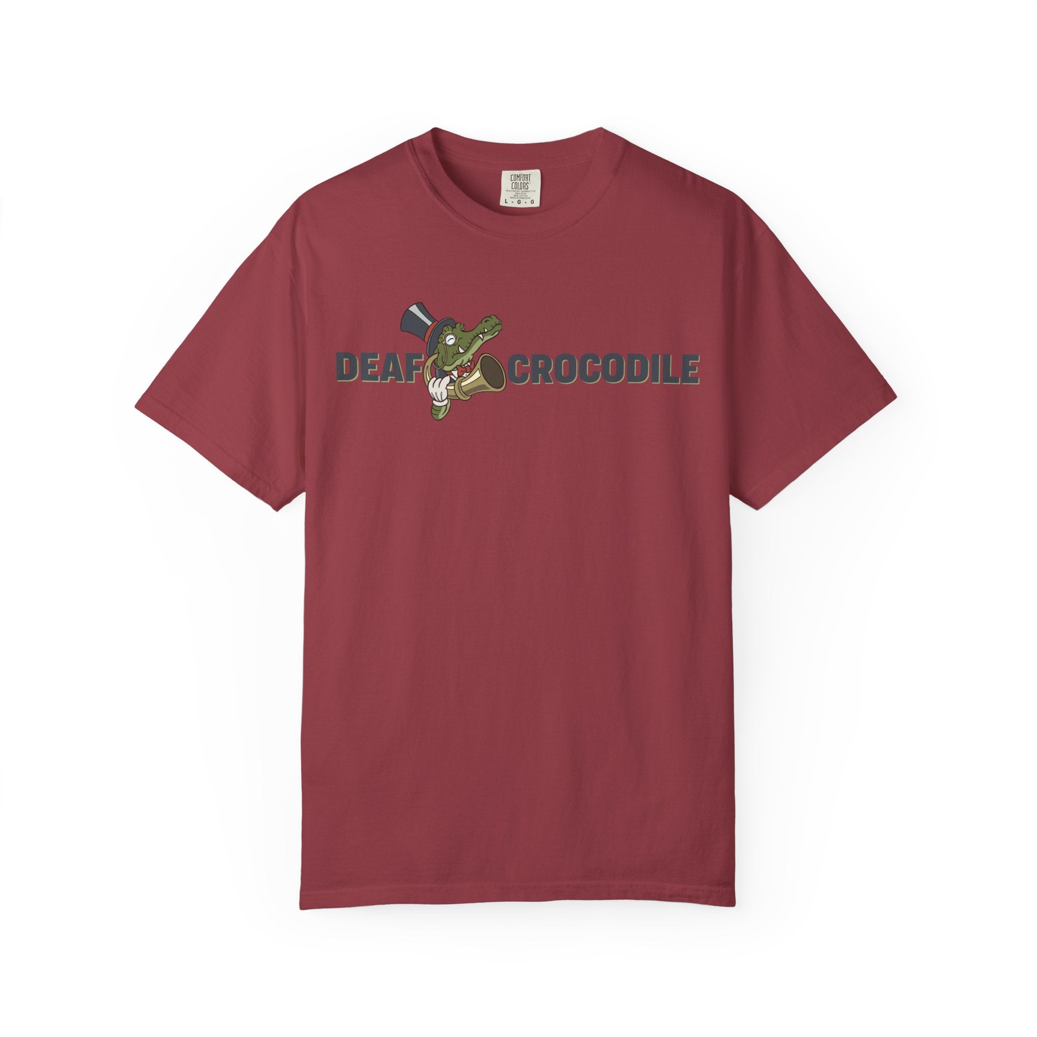 Deaf Crocodile T-Shirt (style B: Full Logo)