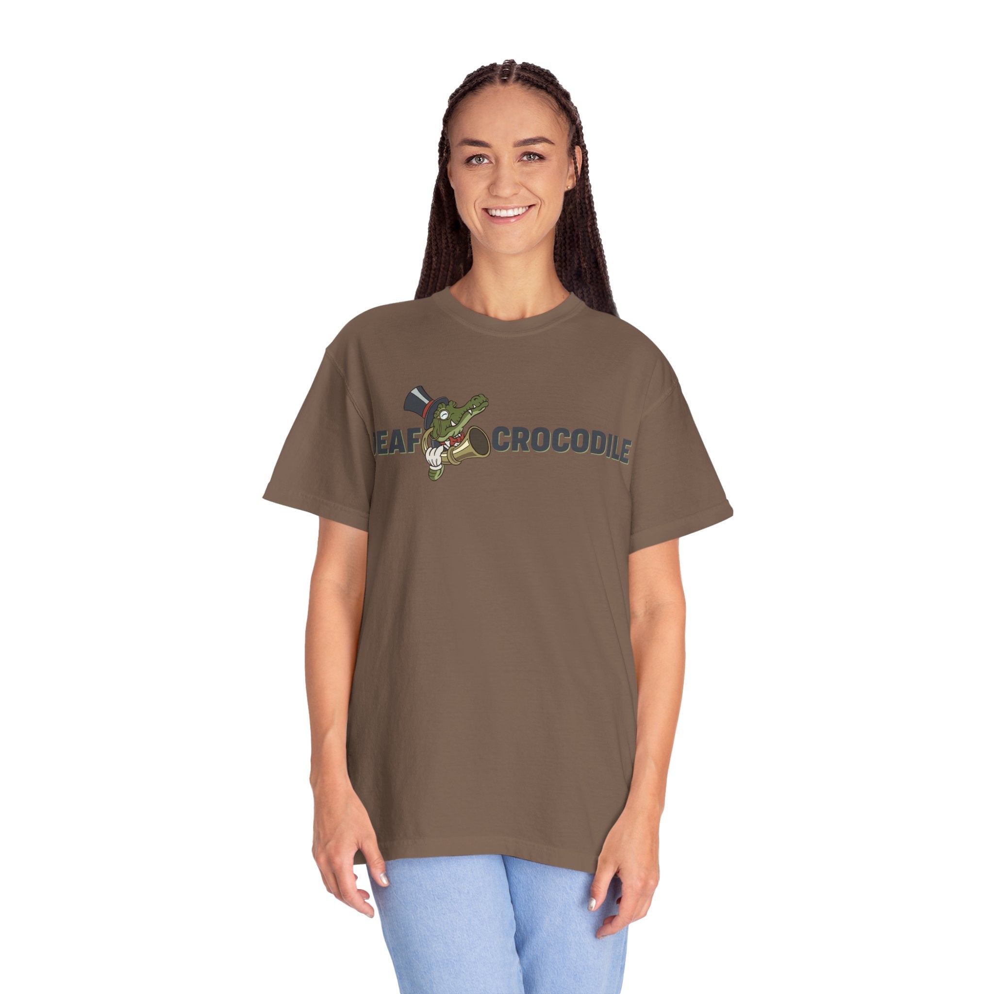 Deaf Crocodile T-Shirt (style B: Full Logo)