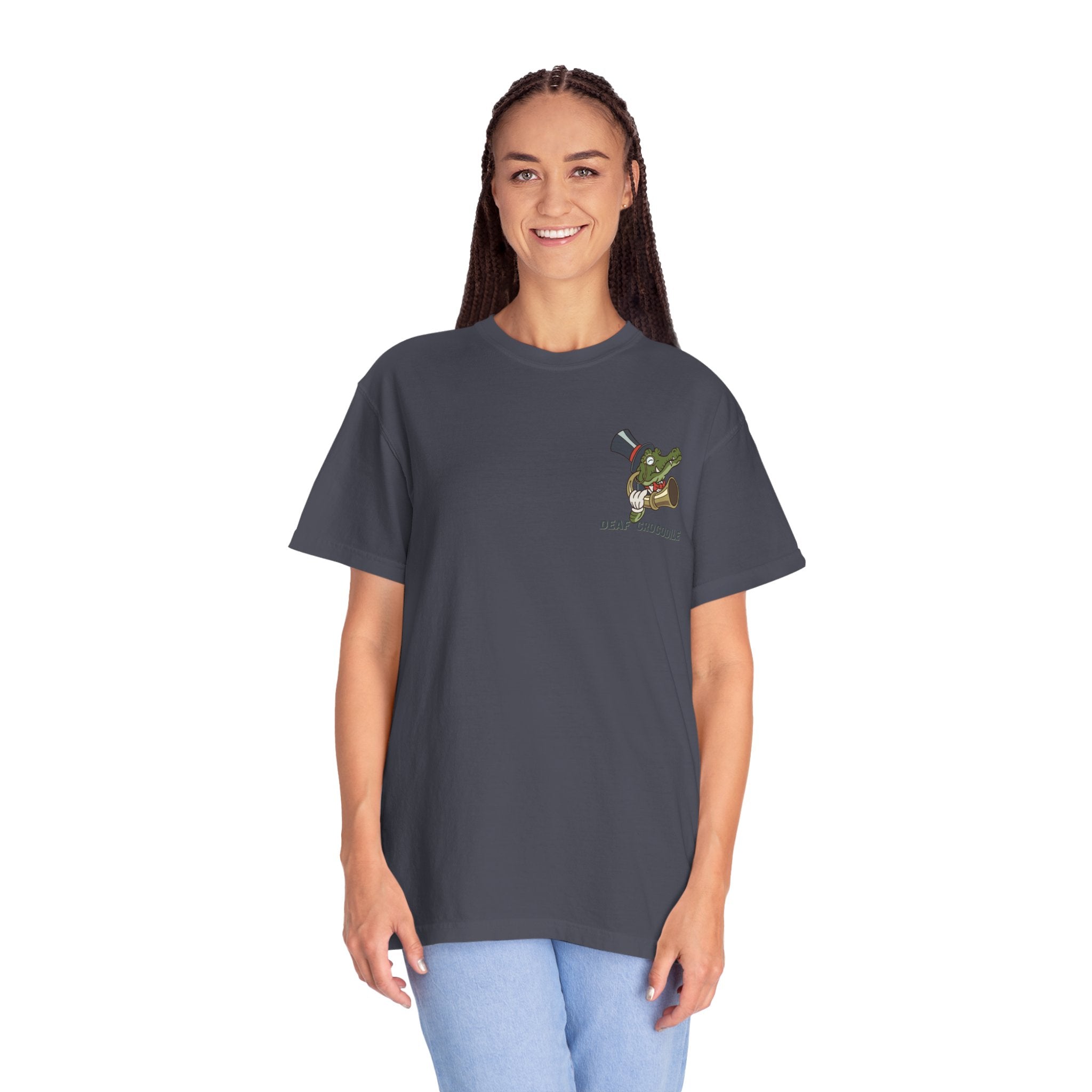 Deaf Crocodile T-Shirt (style A: Bust Logo)