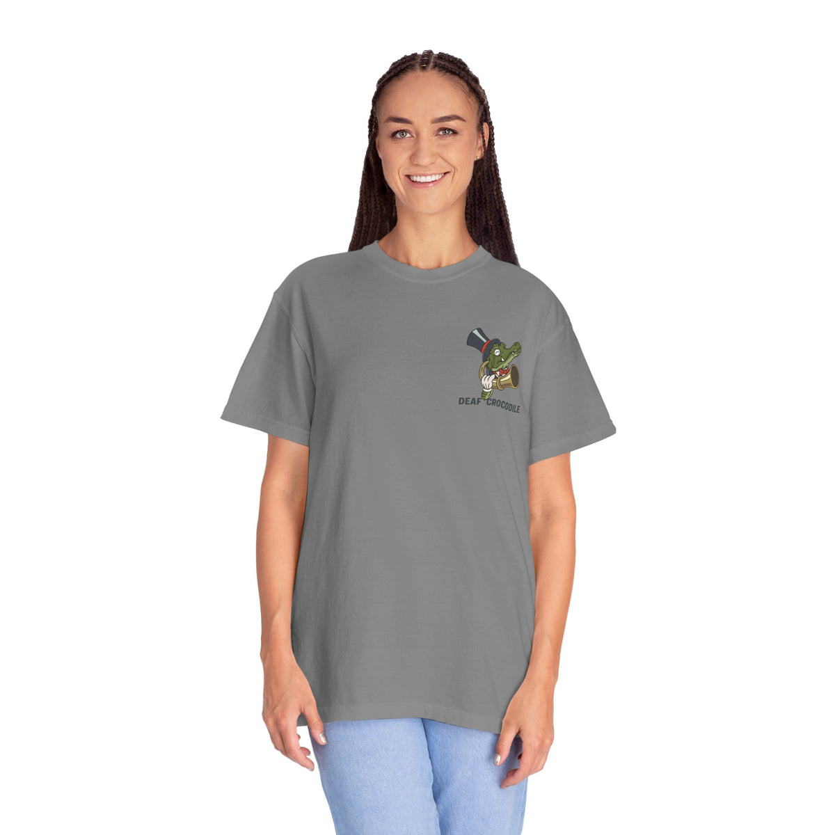 Deaf Crocodile T-Shirt (style A: Bust Logo)