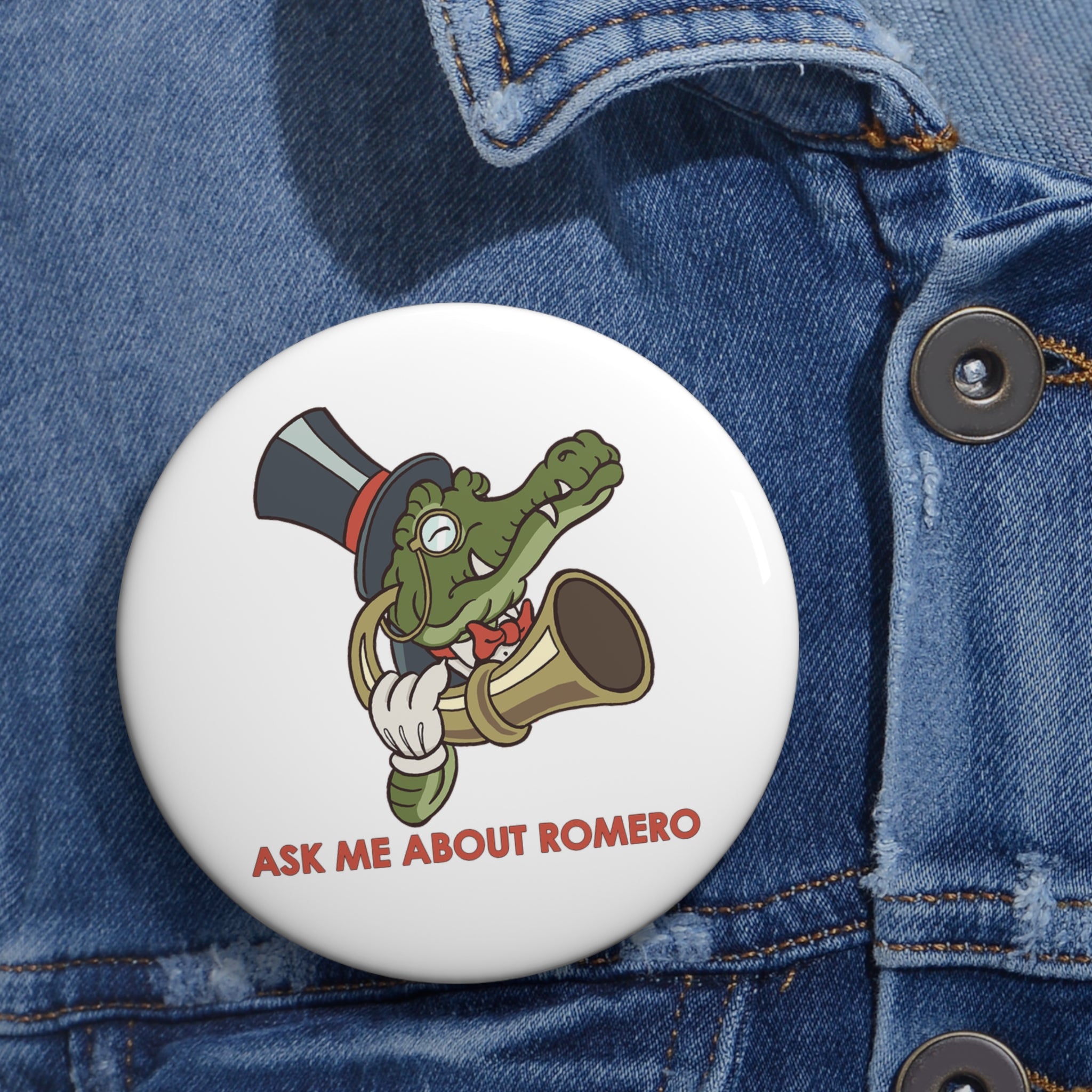 Ask Me About Romero Button