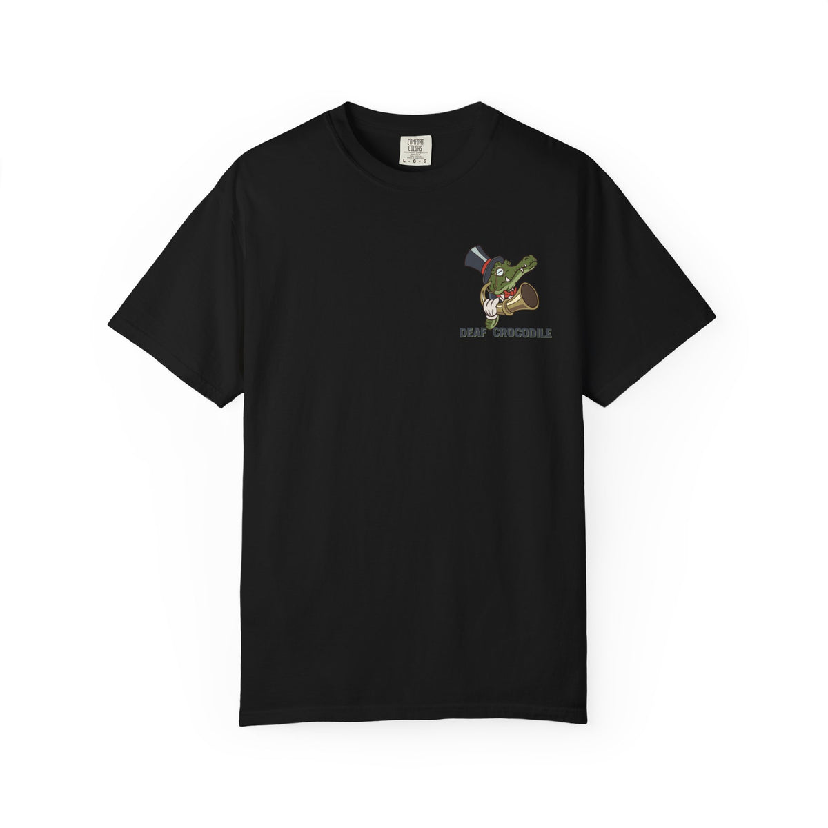 Deaf Crocodile T-Shirt (style A: Bust Logo)