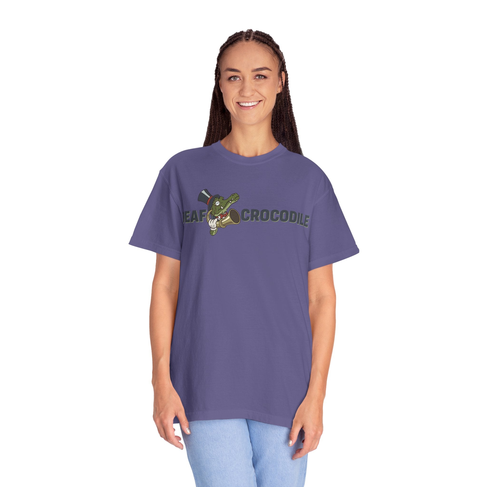 Deaf Crocodile T-Shirt (style B: Full Logo)