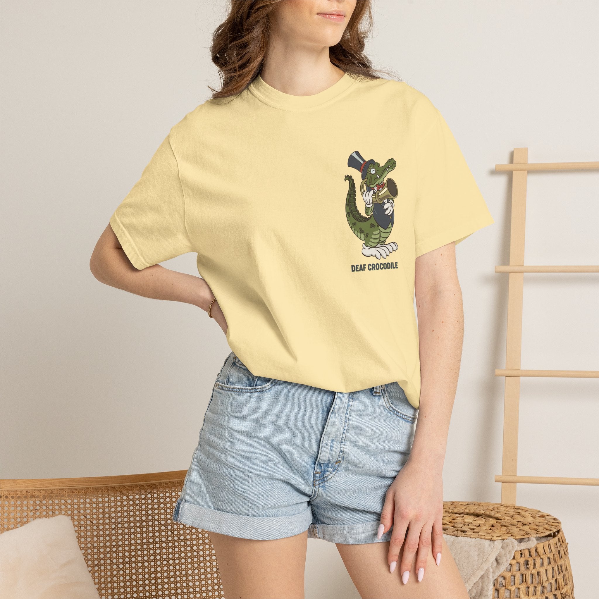 Deaf Crocodile T-Shirt (style C: Full Romero)