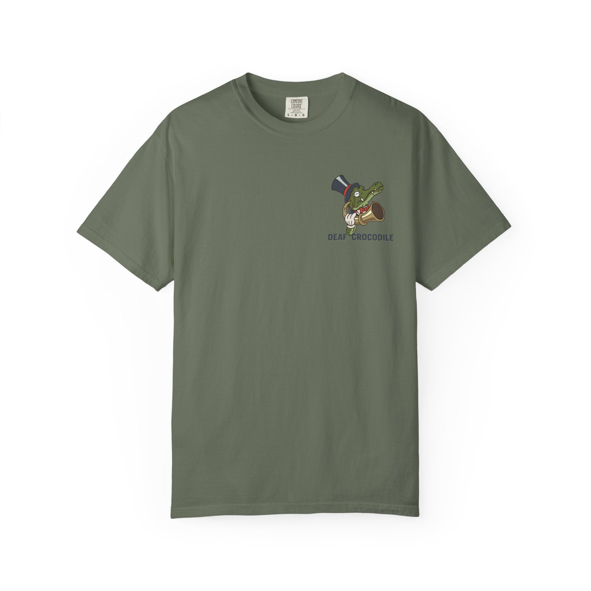 Deaf Crocodile T-Shirt (style A: Bust Logo)