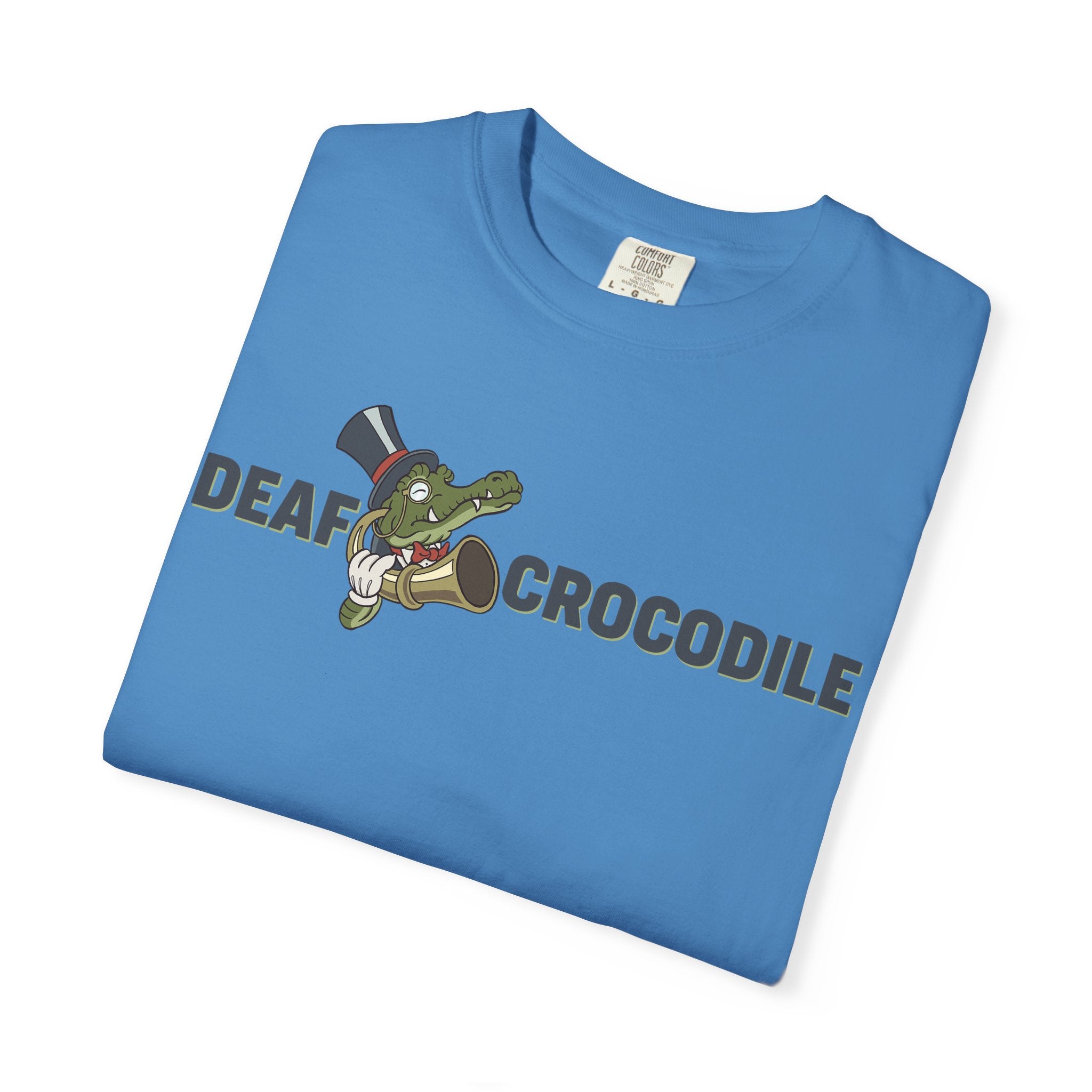 Deaf Crocodile T-Shirt (style B: Full Logo)