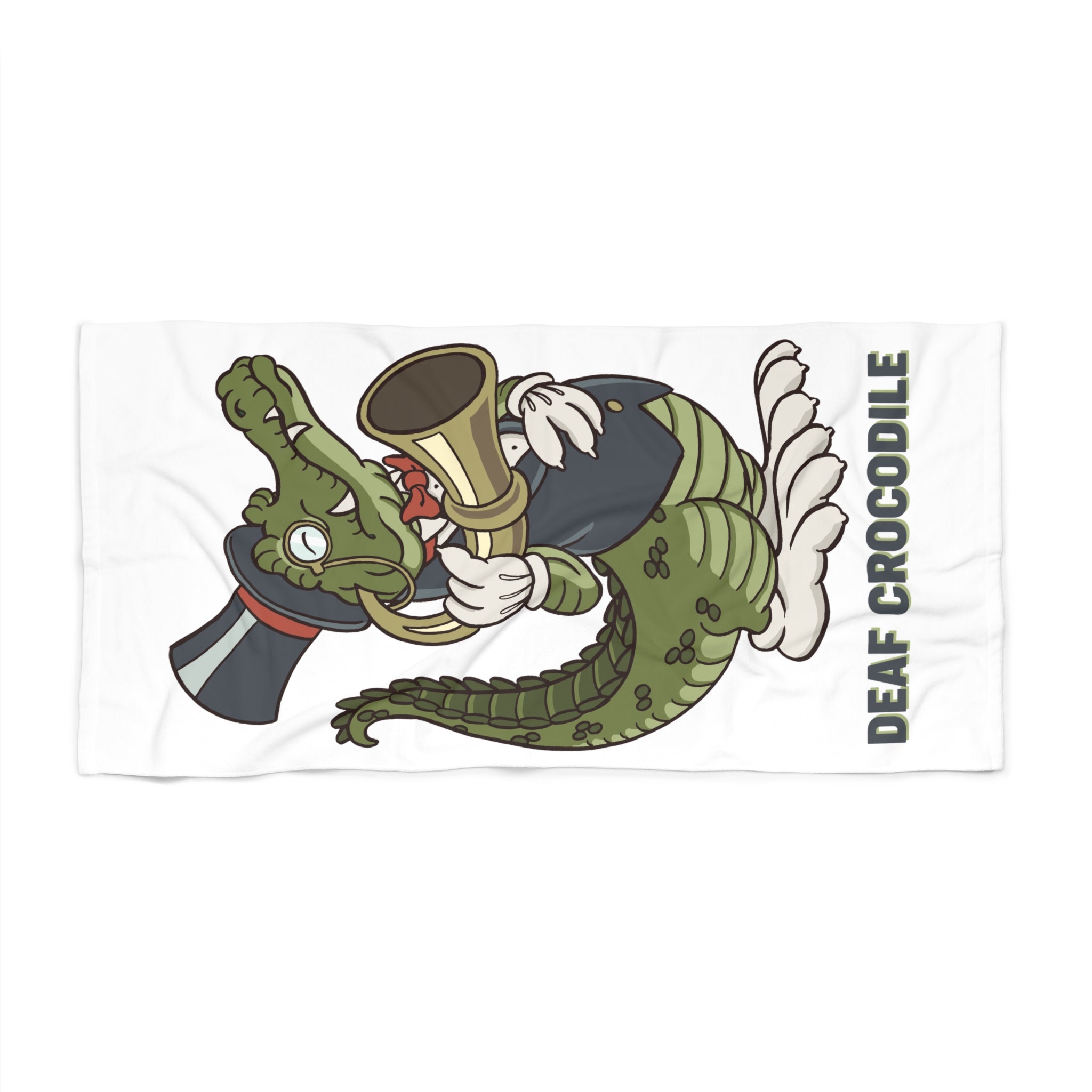Deaf Crocodile Beach Towel