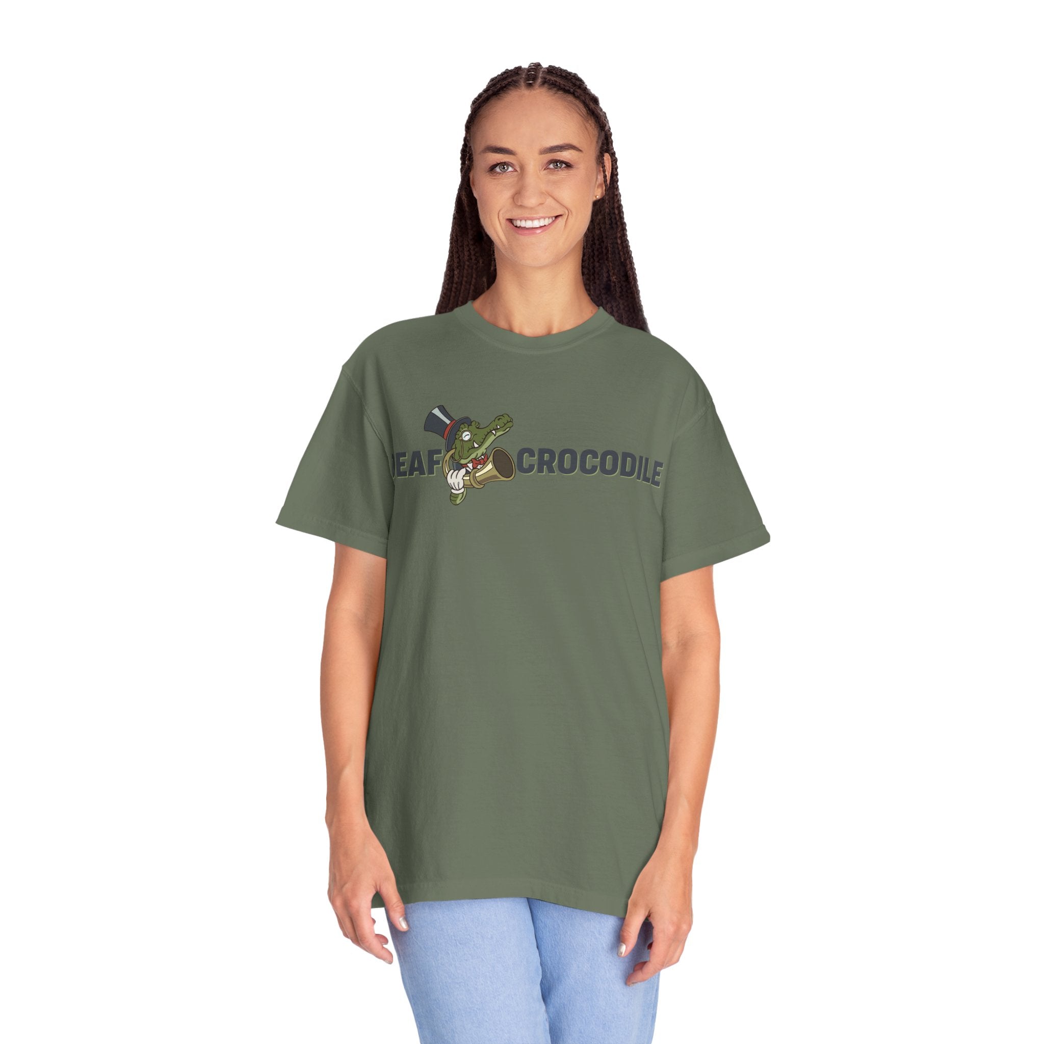 Deaf Crocodile T-Shirt (style B: Full Logo)