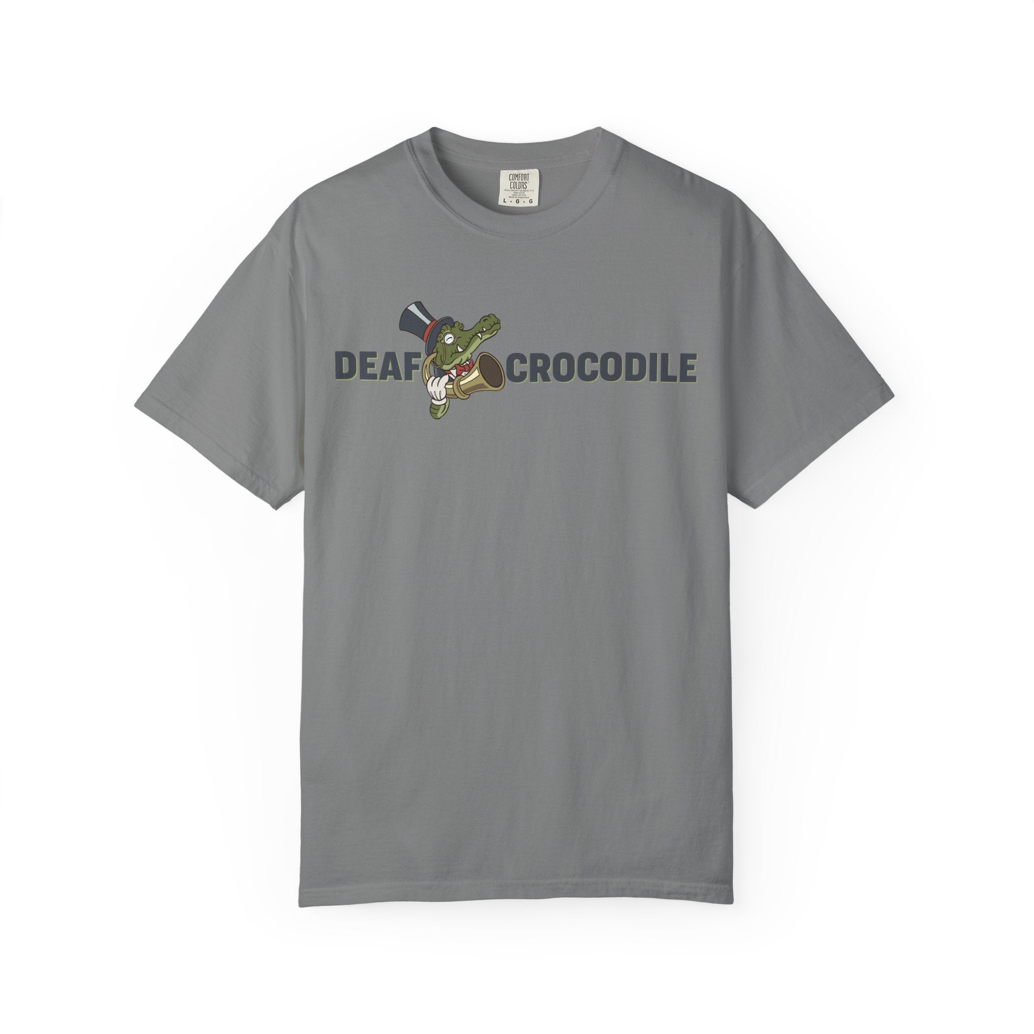 Deaf Crocodile T-Shirt (style B: Full Logo)