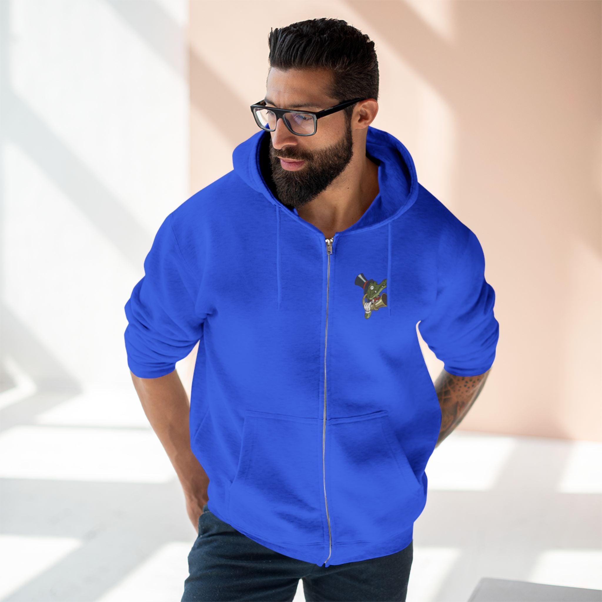 Deaf Crocodile Premium full zip hoodie