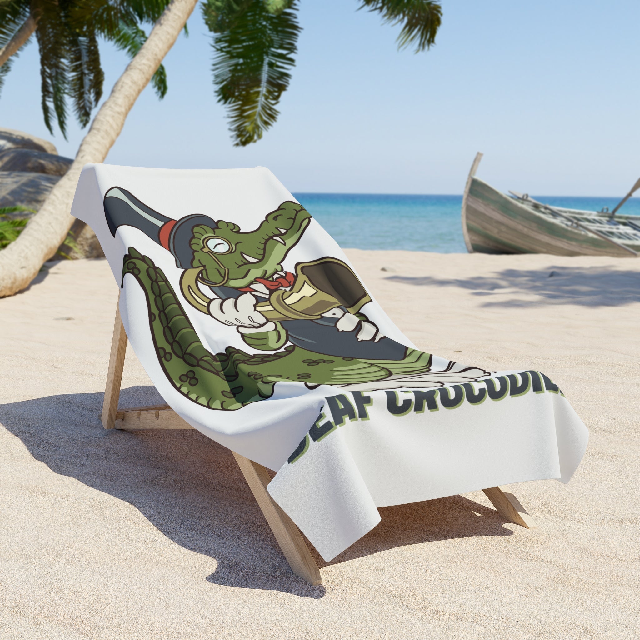 Deaf Crocodile Beach Towel