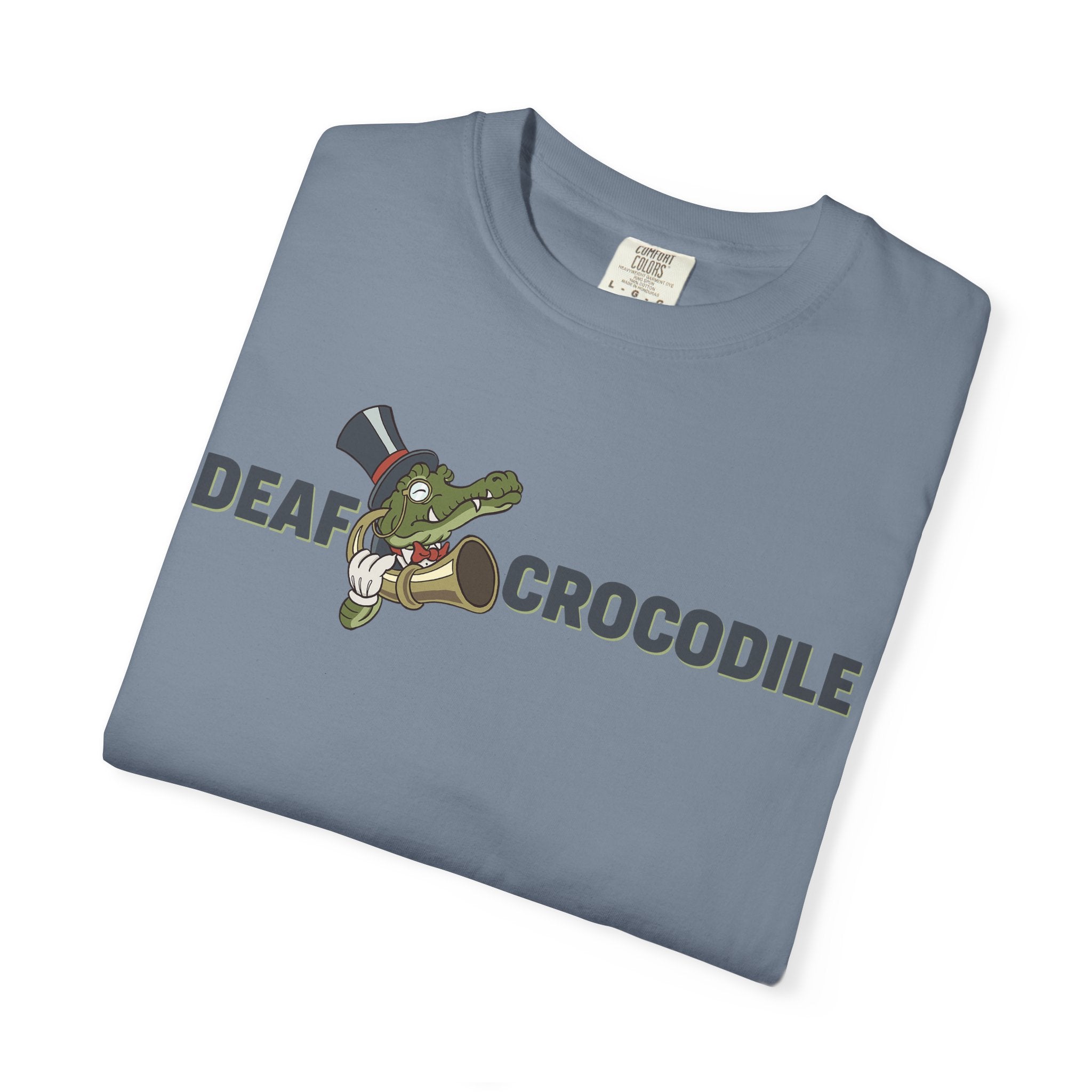 Deaf Crocodile T-Shirt (style B: Full Logo)