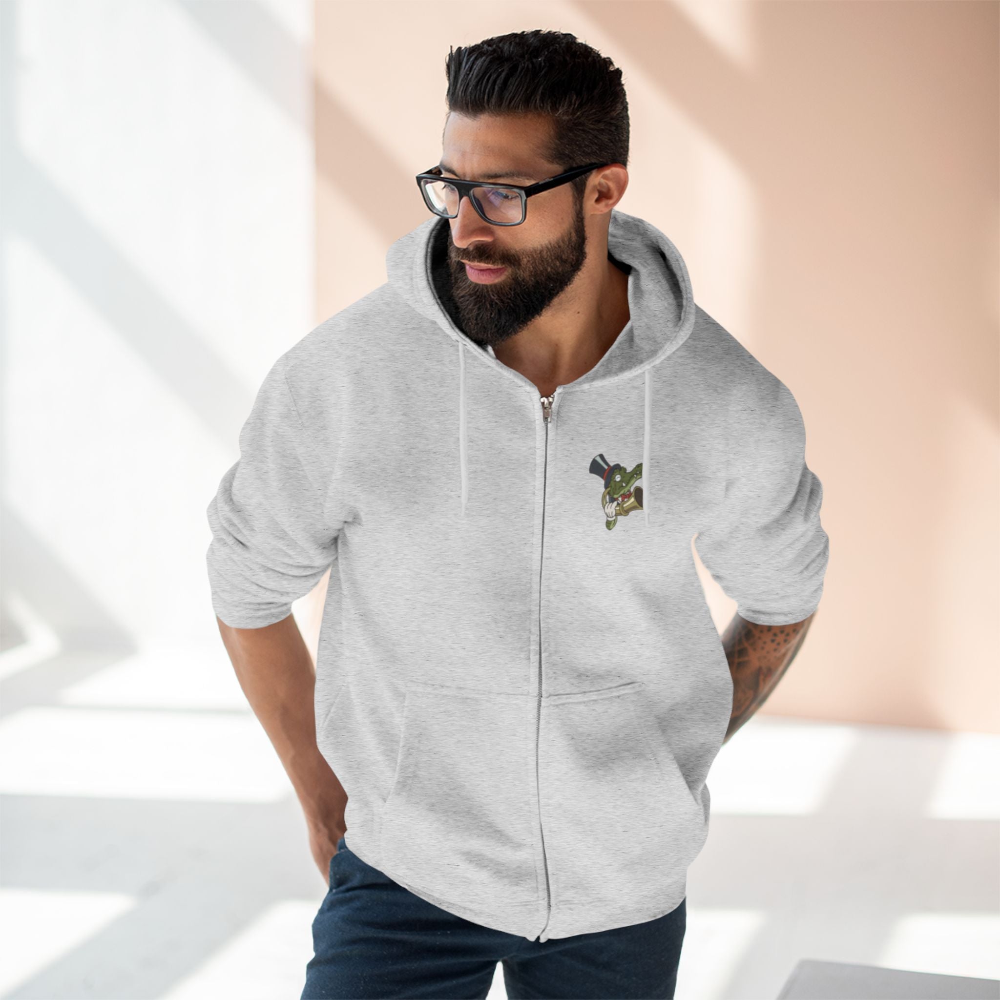 Deaf Crocodile Premium full zip hoodie