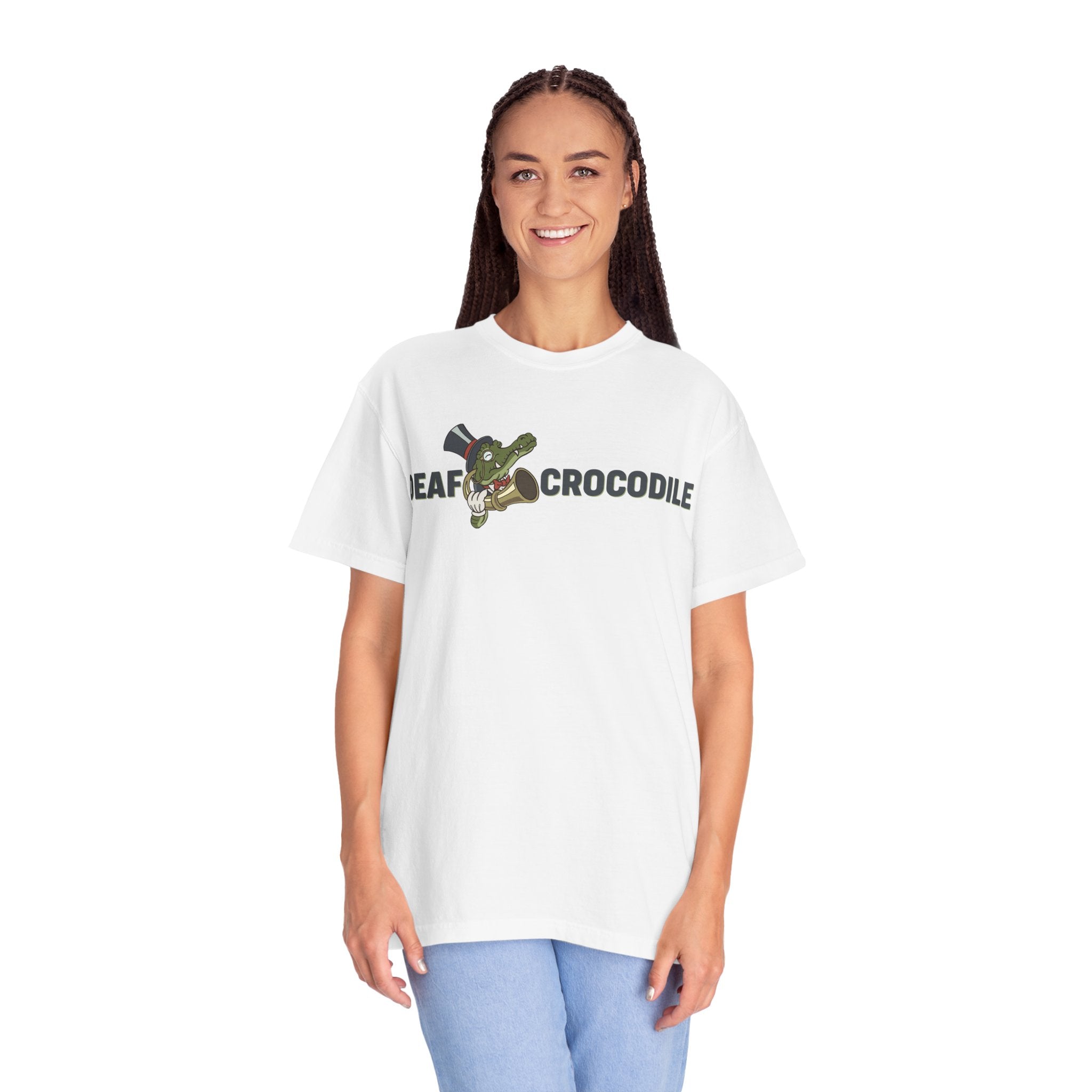 Deaf Crocodile T-Shirt (style B: Full Logo)