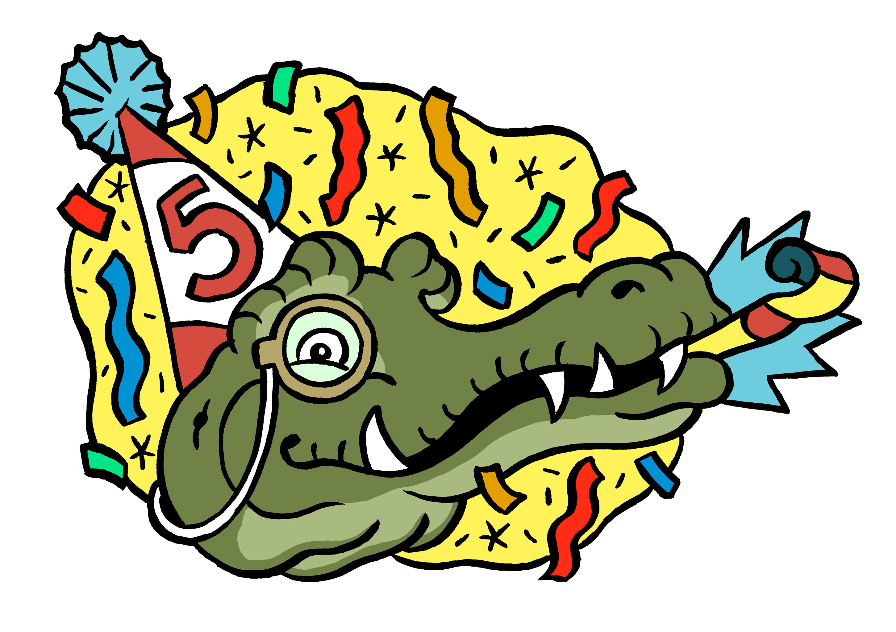 Deaf Crocodile - 5th Anniversary Enamel Pin