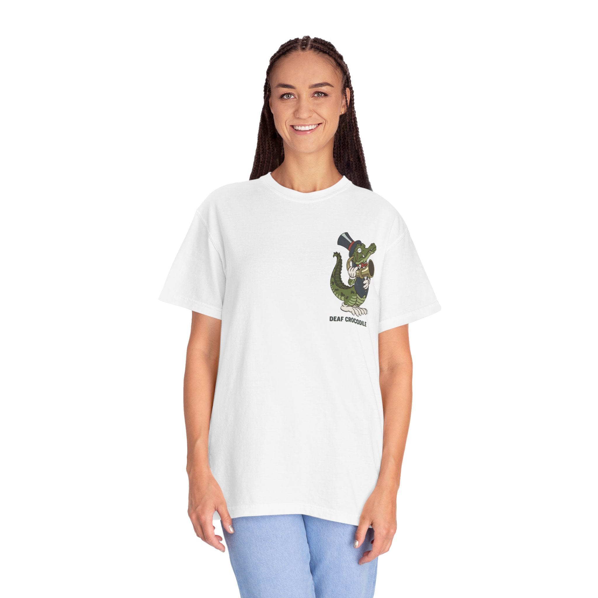 Deaf Crocodile T-Shirt (style C: Full Romero)