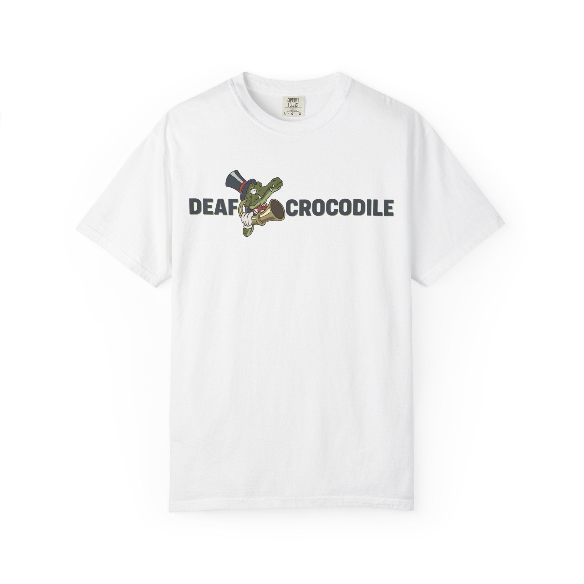 Deaf Crocodile T-Shirt (style B: Full Logo)