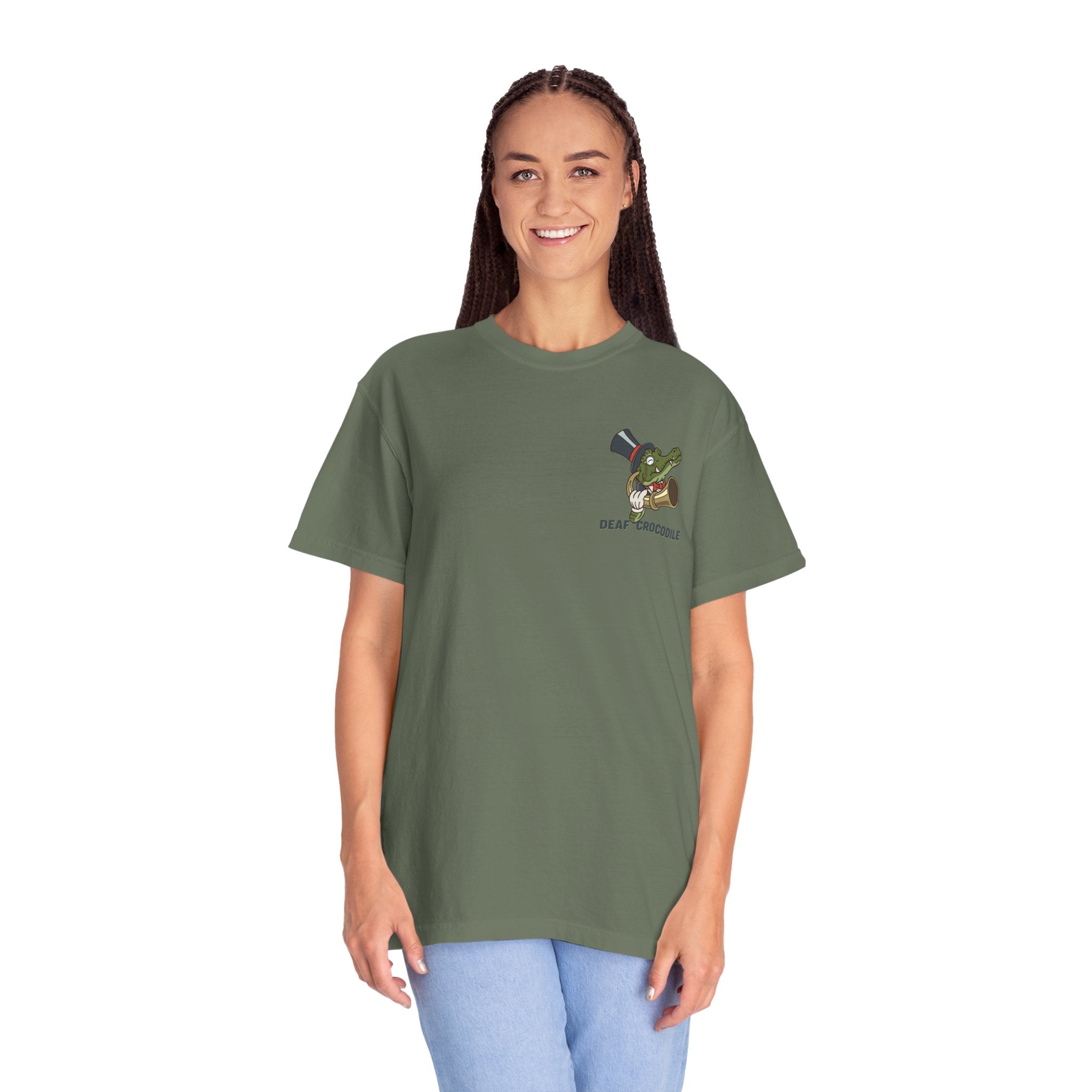 Deaf Crocodile T-Shirt (style A: Bust Logo)