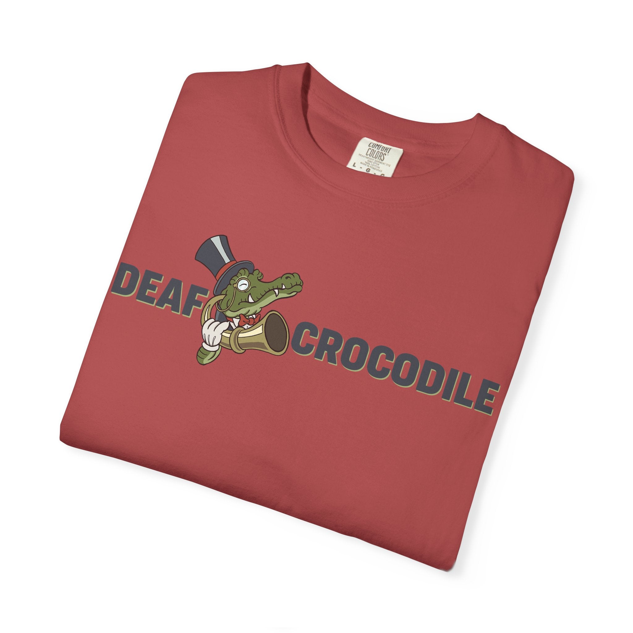 Deaf Crocodile T-Shirt (style B: Full Logo)