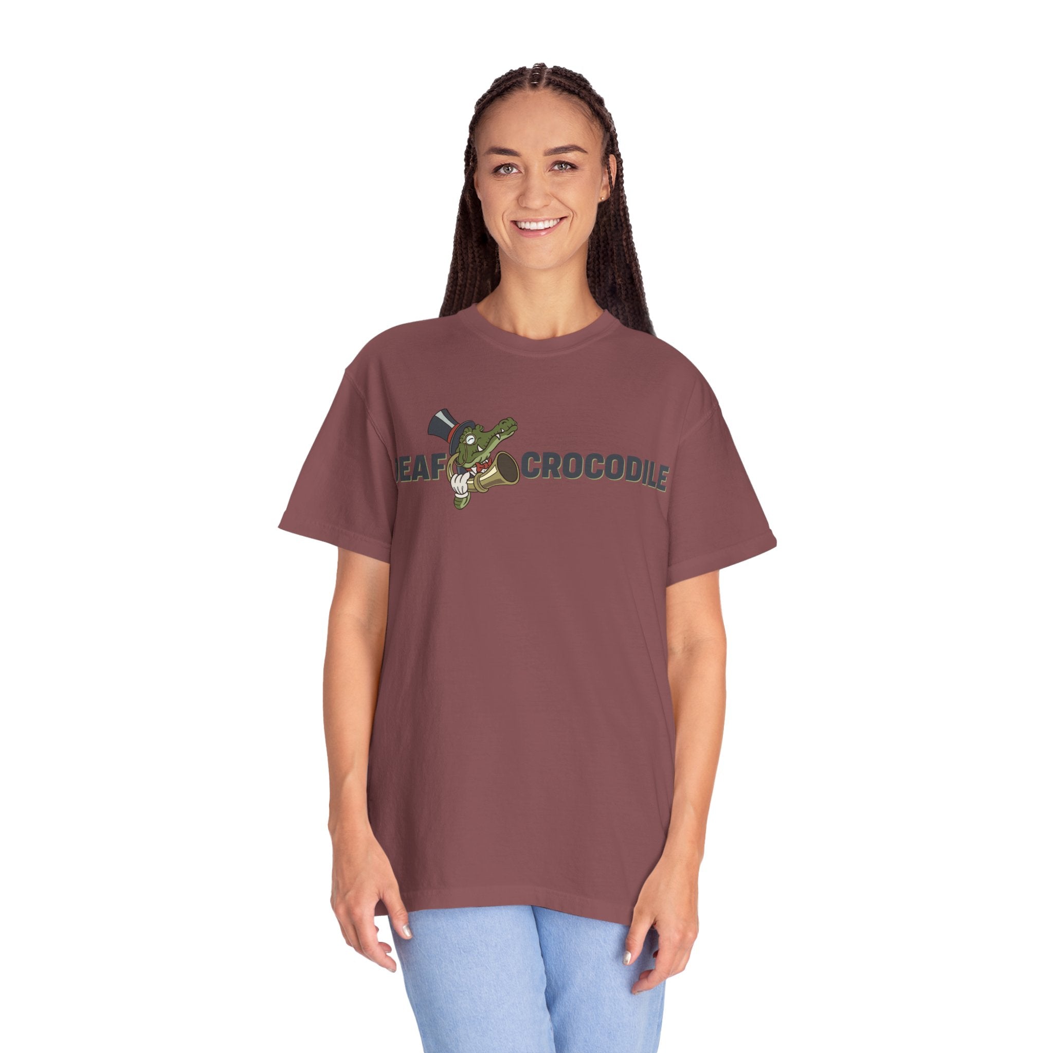 Deaf Crocodile T-Shirt (style B: Full Logo)