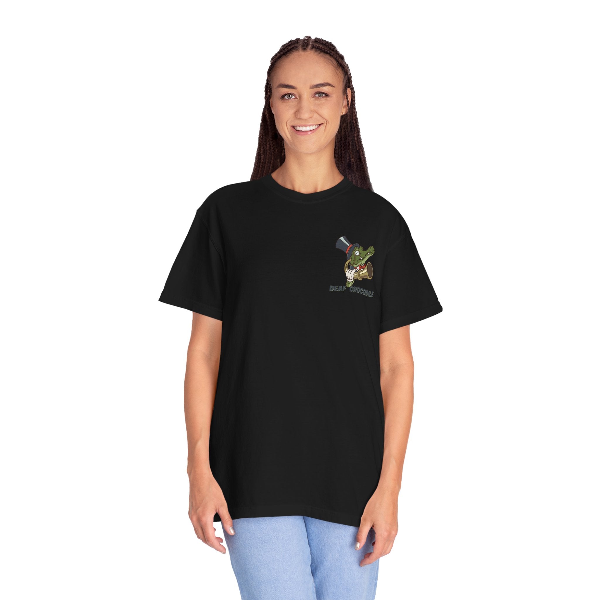 Deaf Crocodile T-Shirt (style A: Bust Logo)