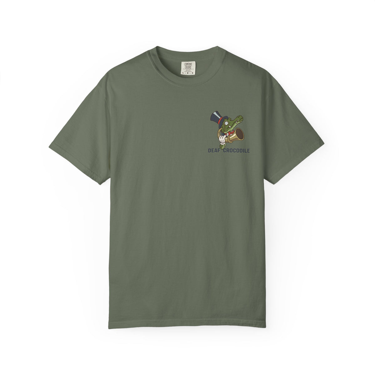 Deaf Crocodile T-Shirt (style A: Bust Logo)