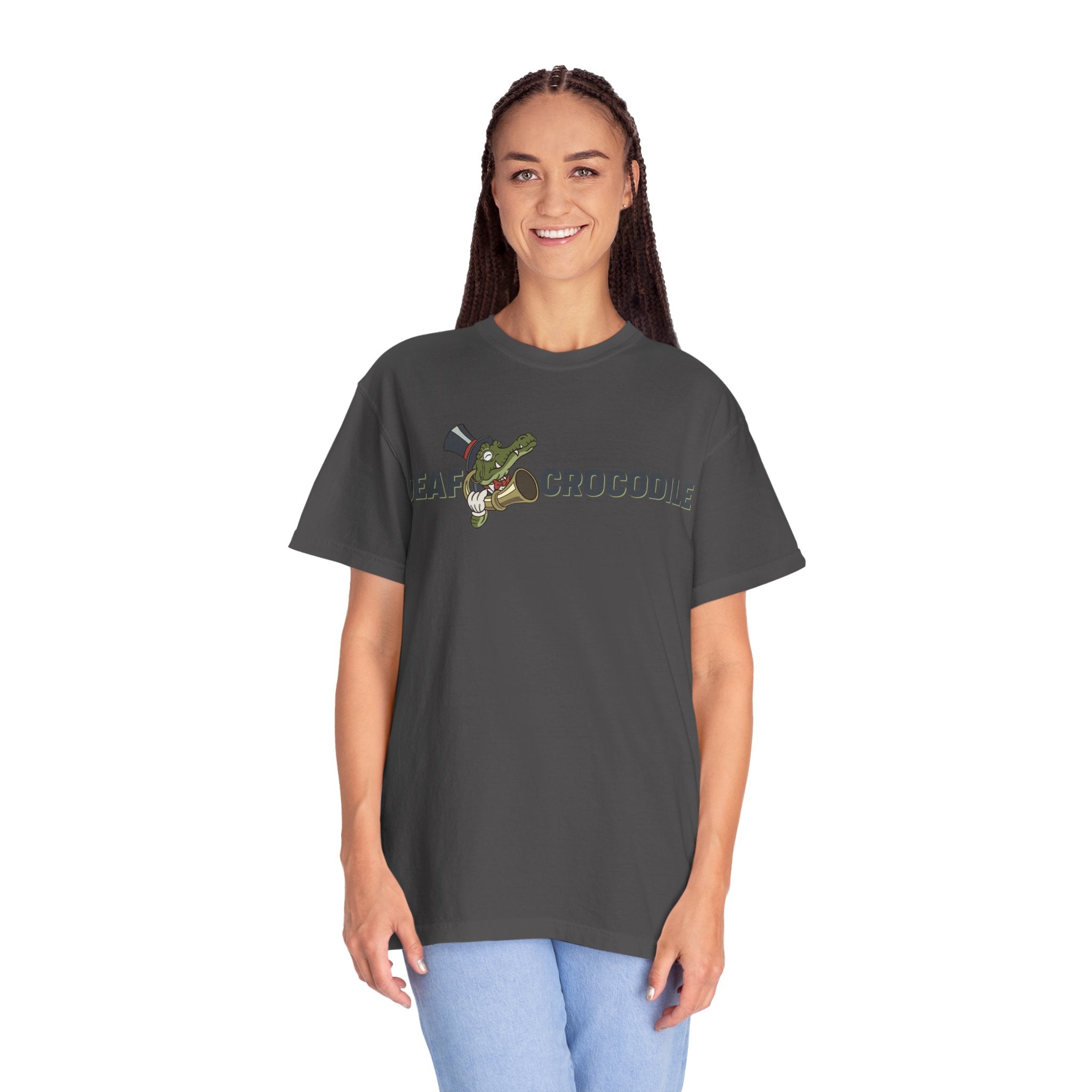 Deaf Crocodile T-Shirt (style B: Full Logo)