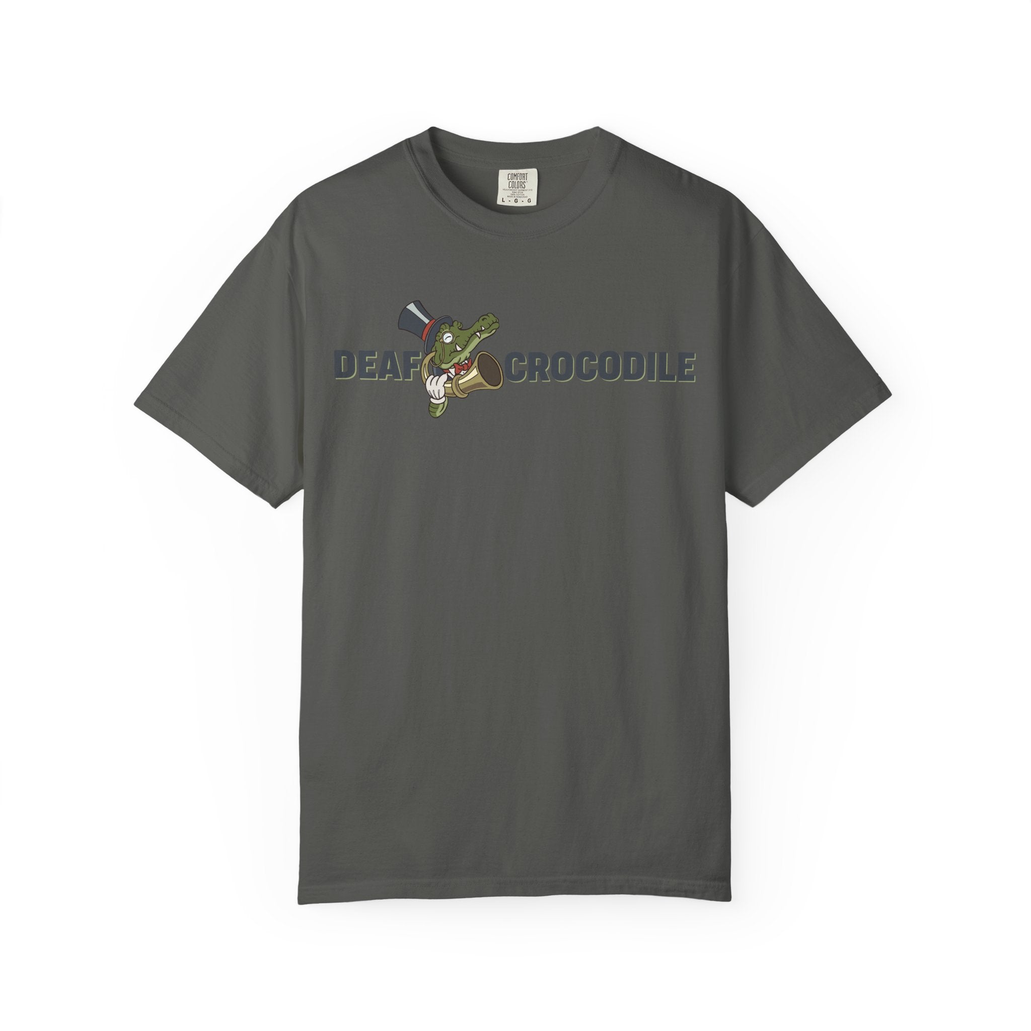 Deaf Crocodile T-Shirt (style B: Full Logo)