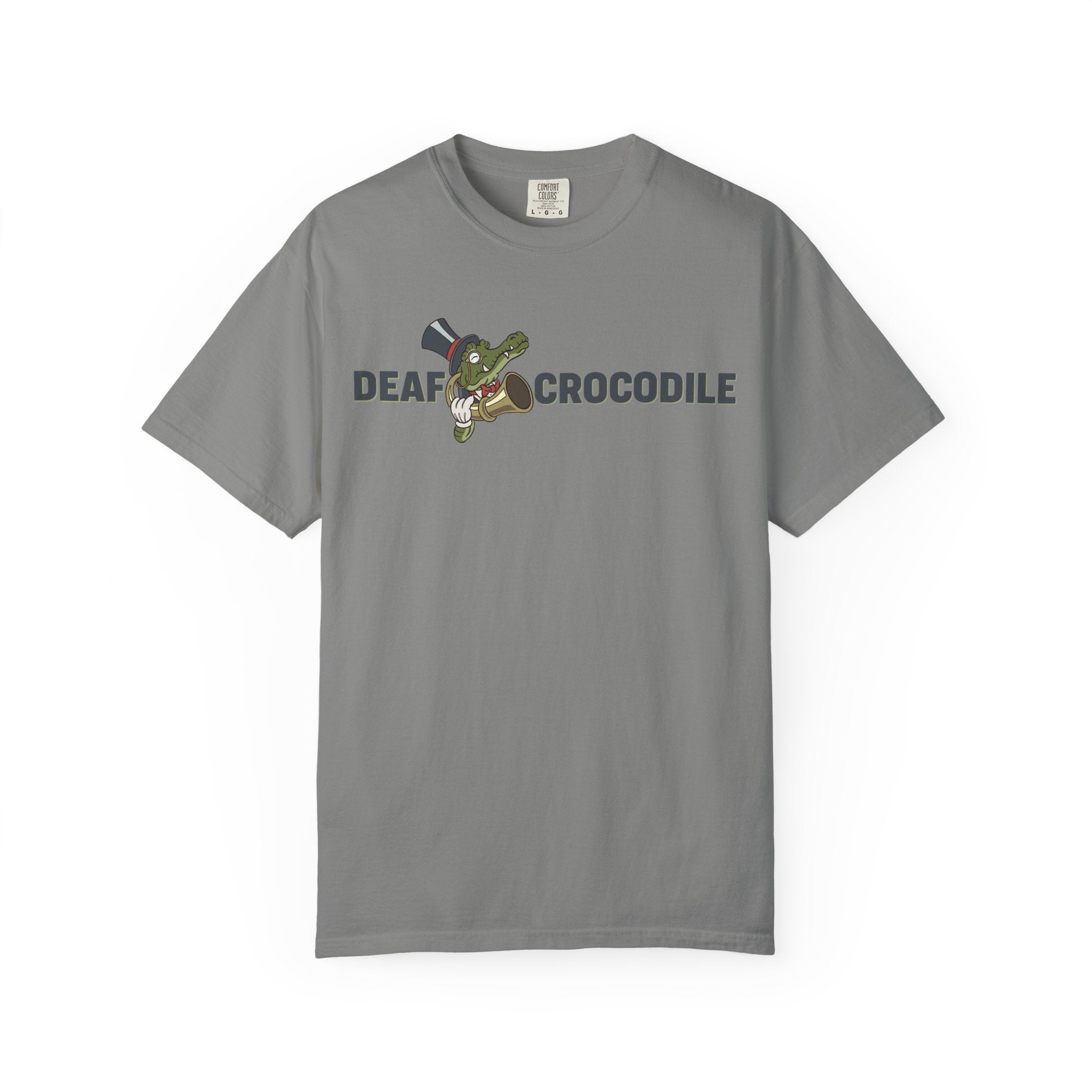 Deaf Crocodile T-Shirt (style B: Full Logo)