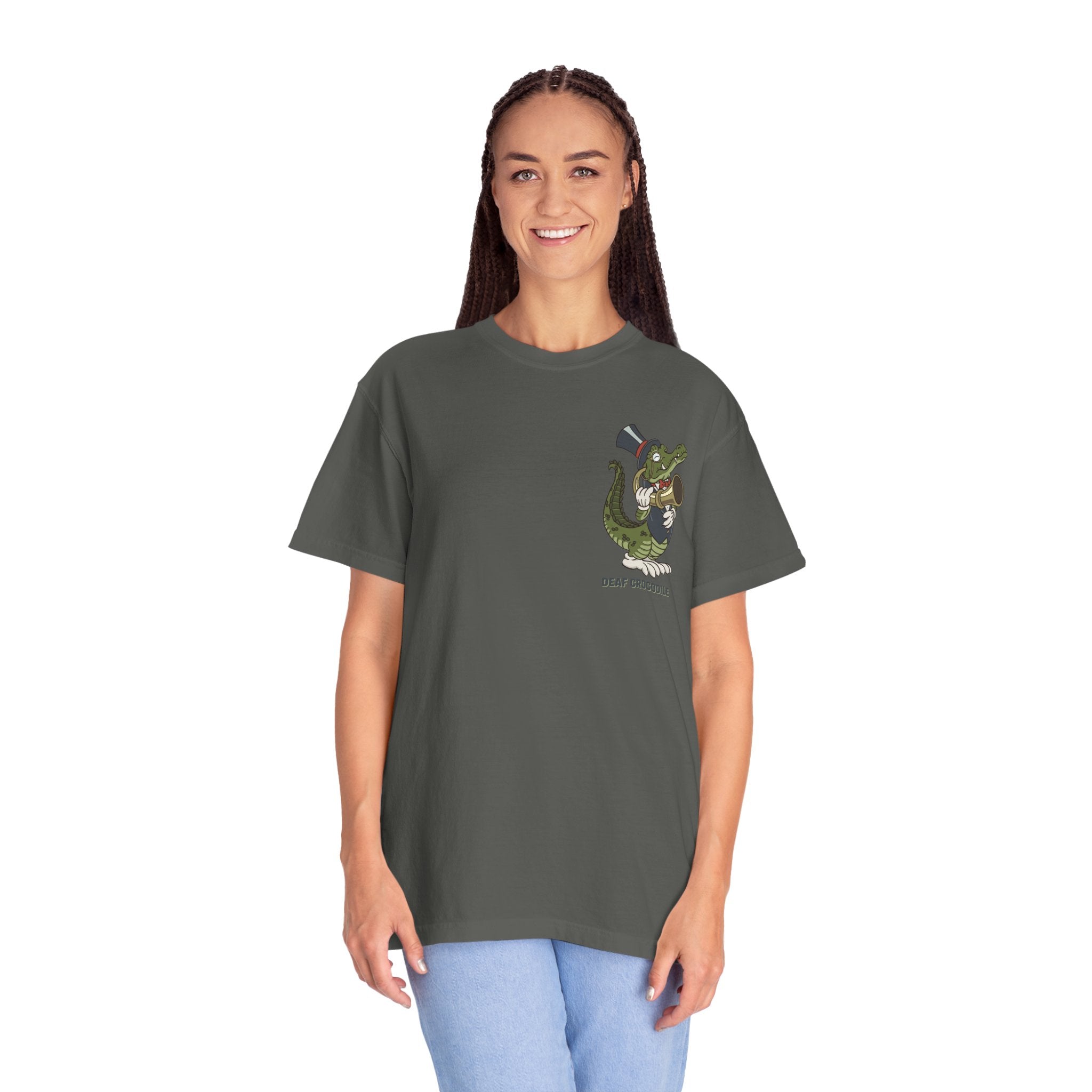 Deaf Crocodile T-Shirt (style C: Full Romero)