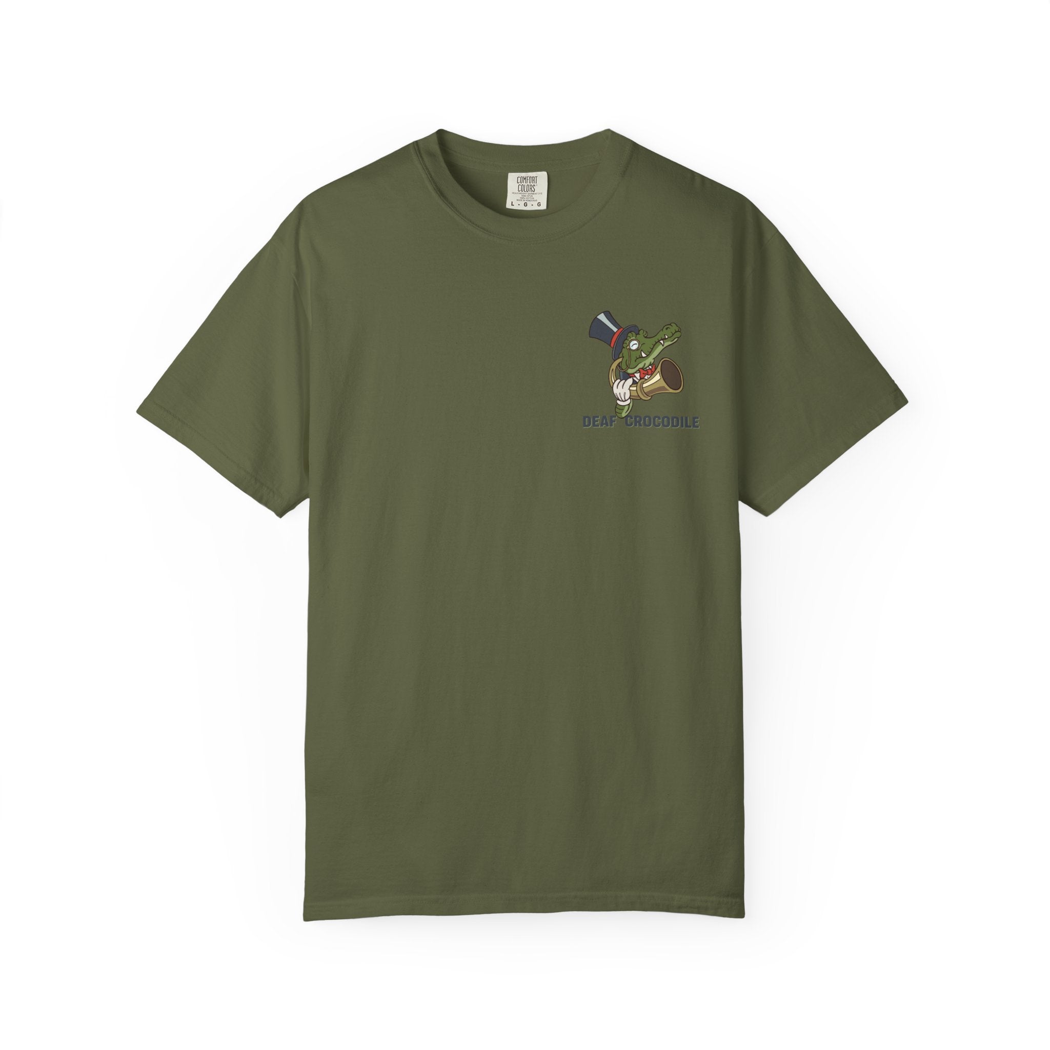 Deaf Crocodile T-Shirt (style A: Bust Logo)