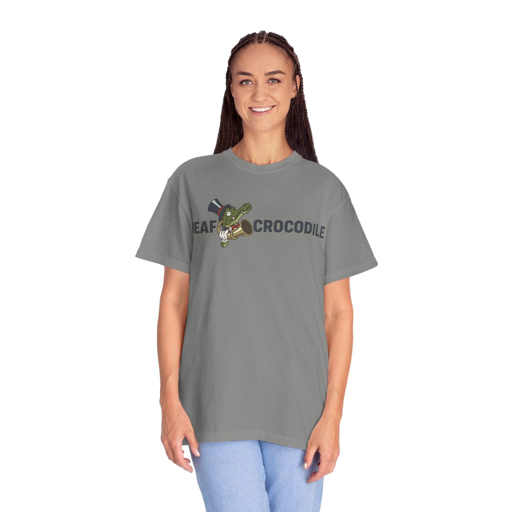 Deaf Crocodile T-Shirt (style B: Full Logo)