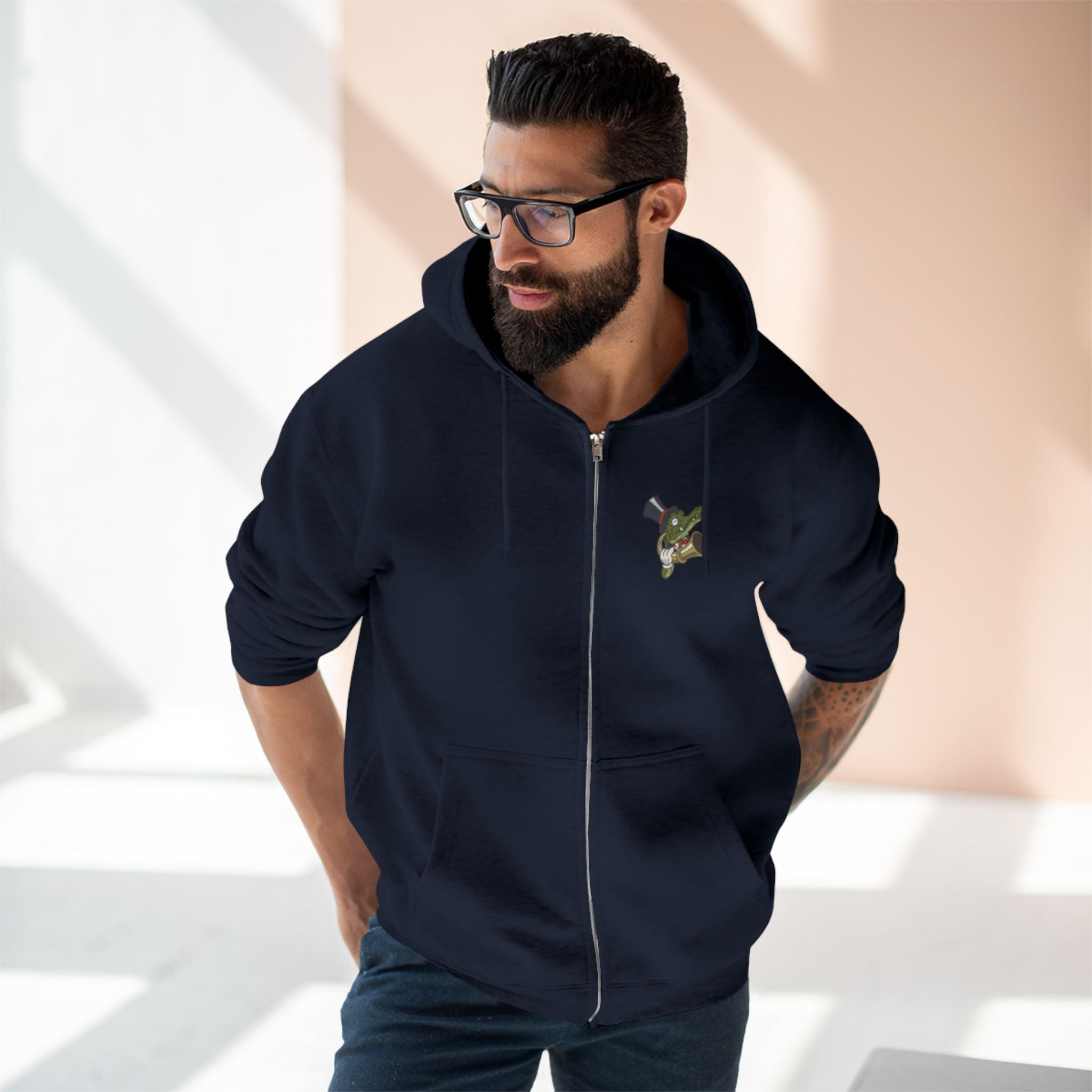 Deaf Crocodile Premium full zip hoodie