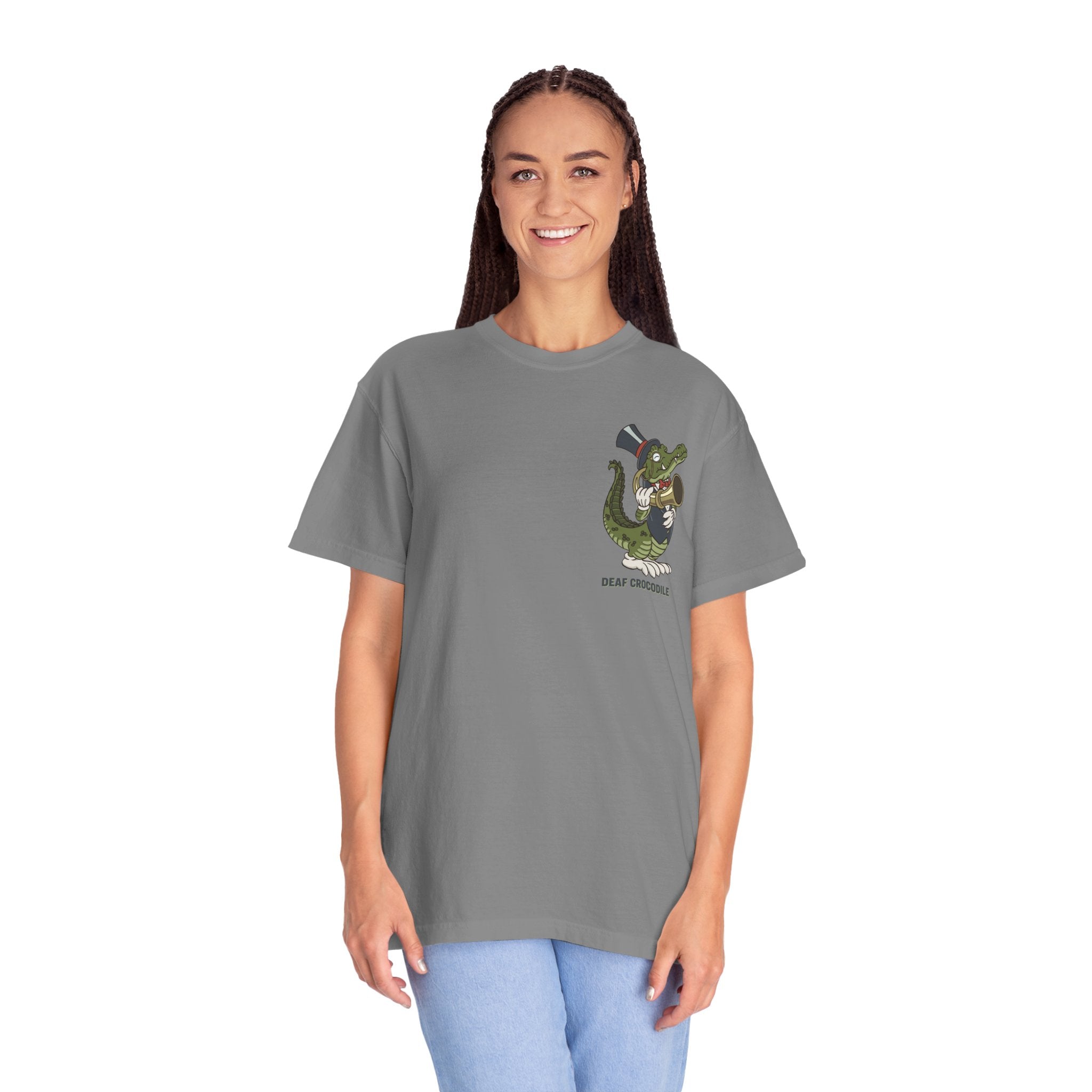 Deaf Crocodile T-Shirt (style C: Full Romero)